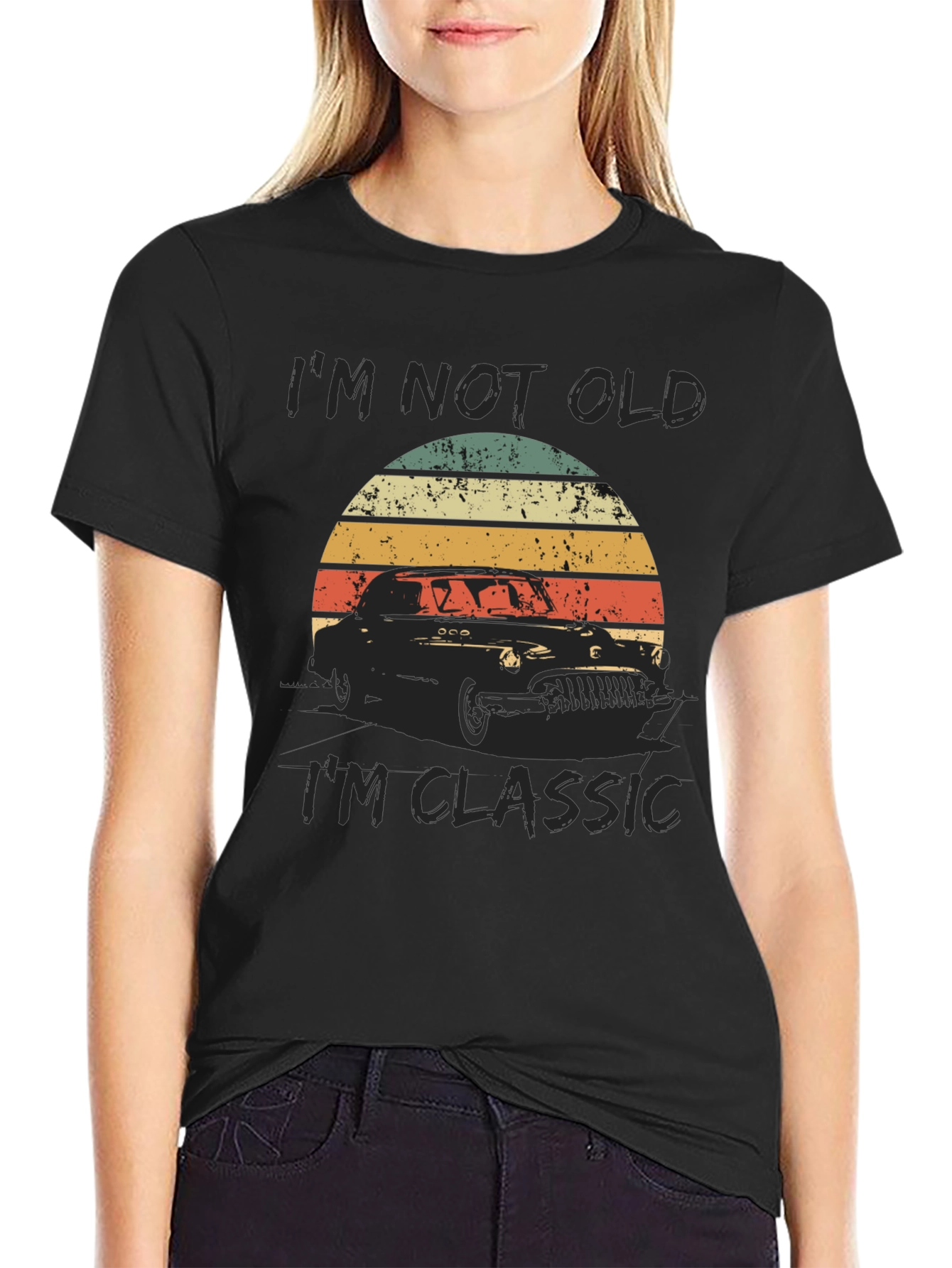 Black I'm Not Old, I'm Classic Car T-Shirt view 2