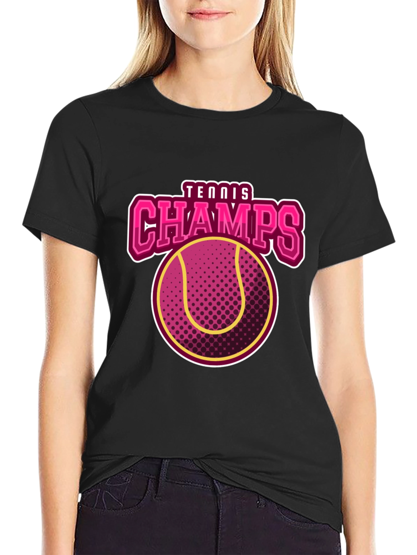 Black Tennis Champs Graphic Tee view 2