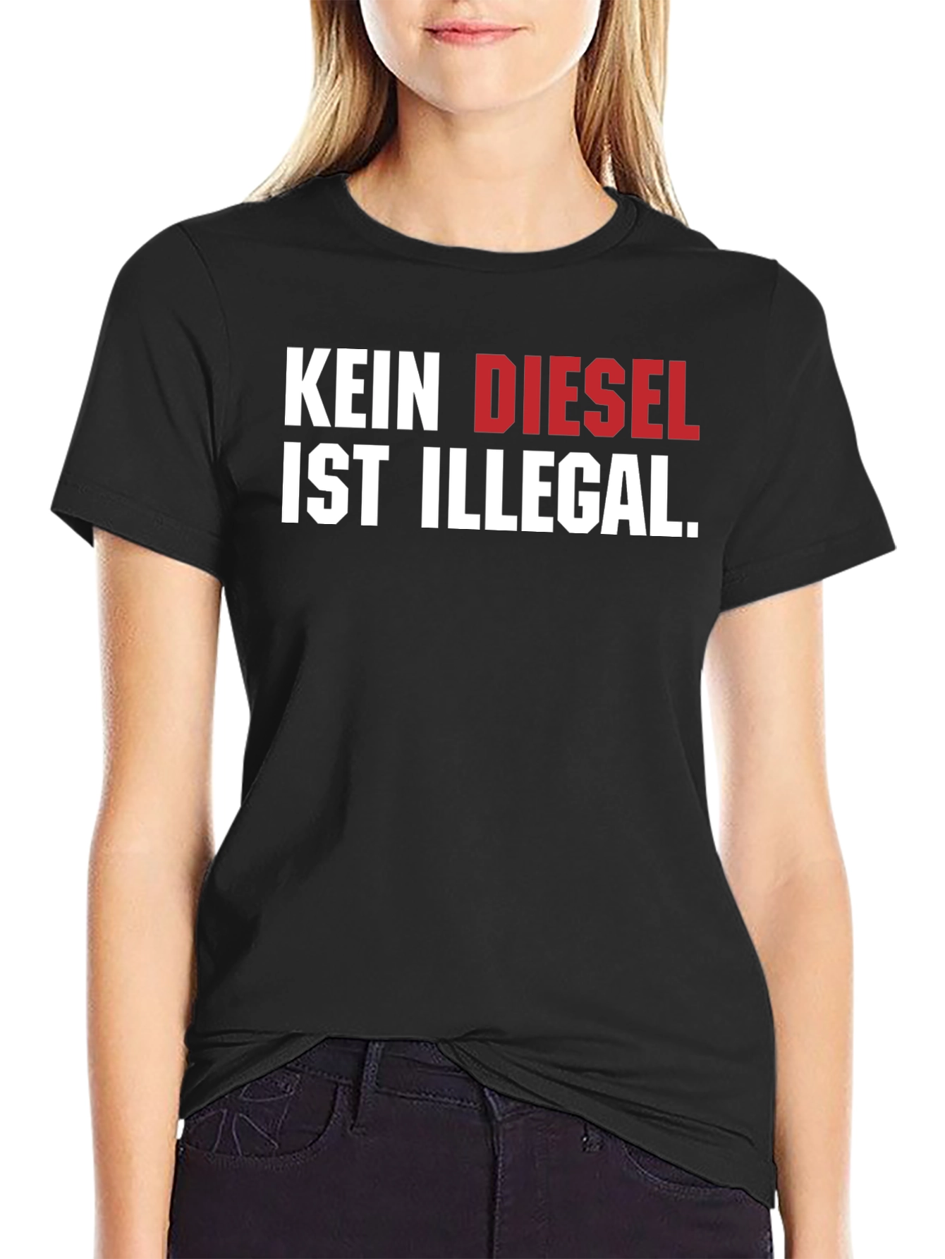 Black Kein Diesel Ist Illegal T-Shirt - Black view 2