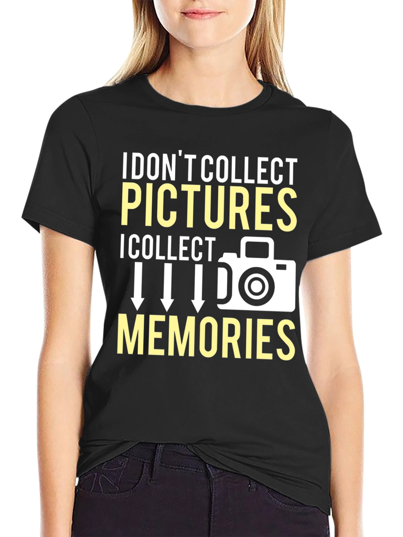 Black I Collect Memories T-Shirt Photography Gift view 2