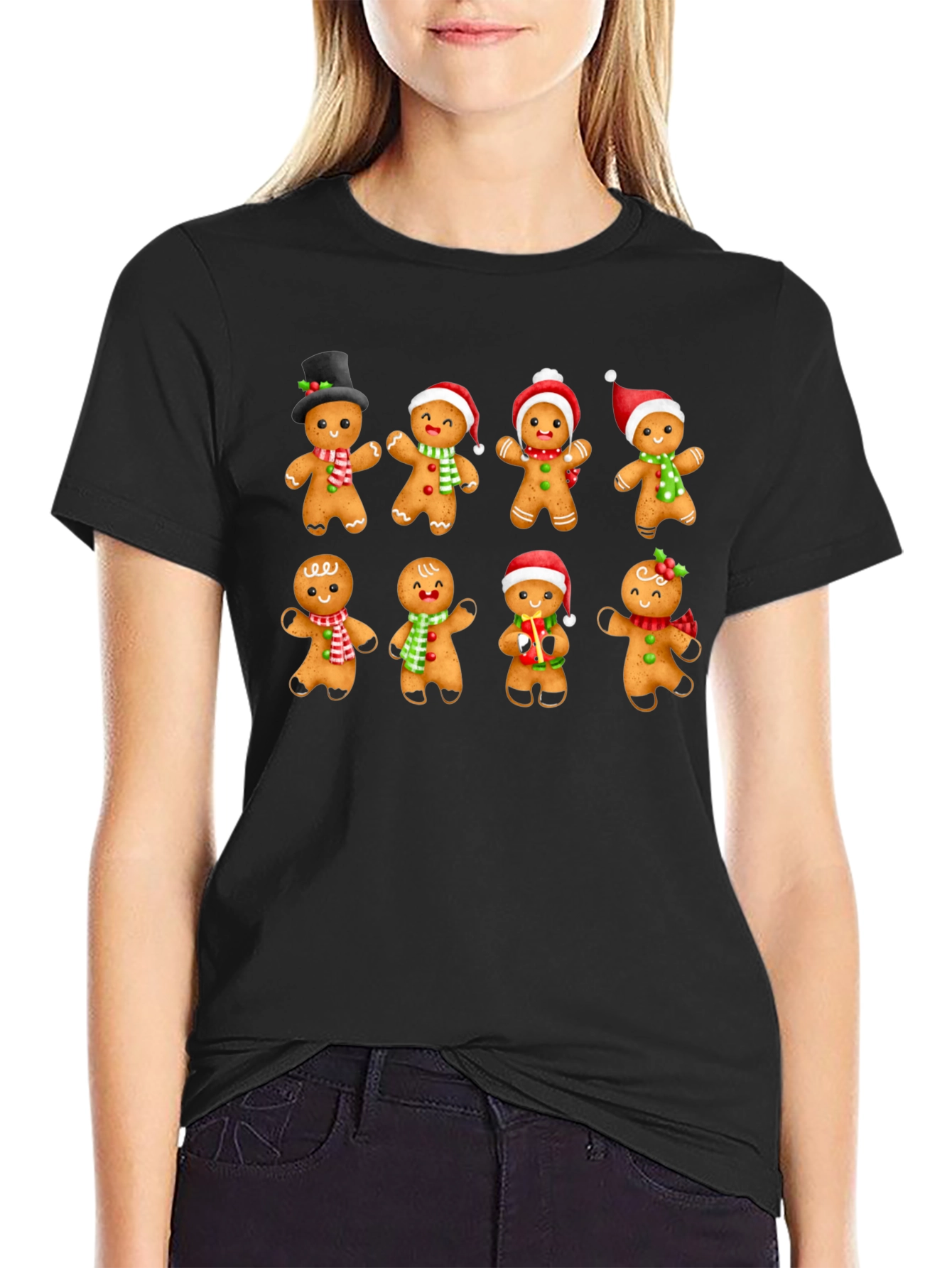 Gingerbread Man Holiday Graphic T-Shirt - 2