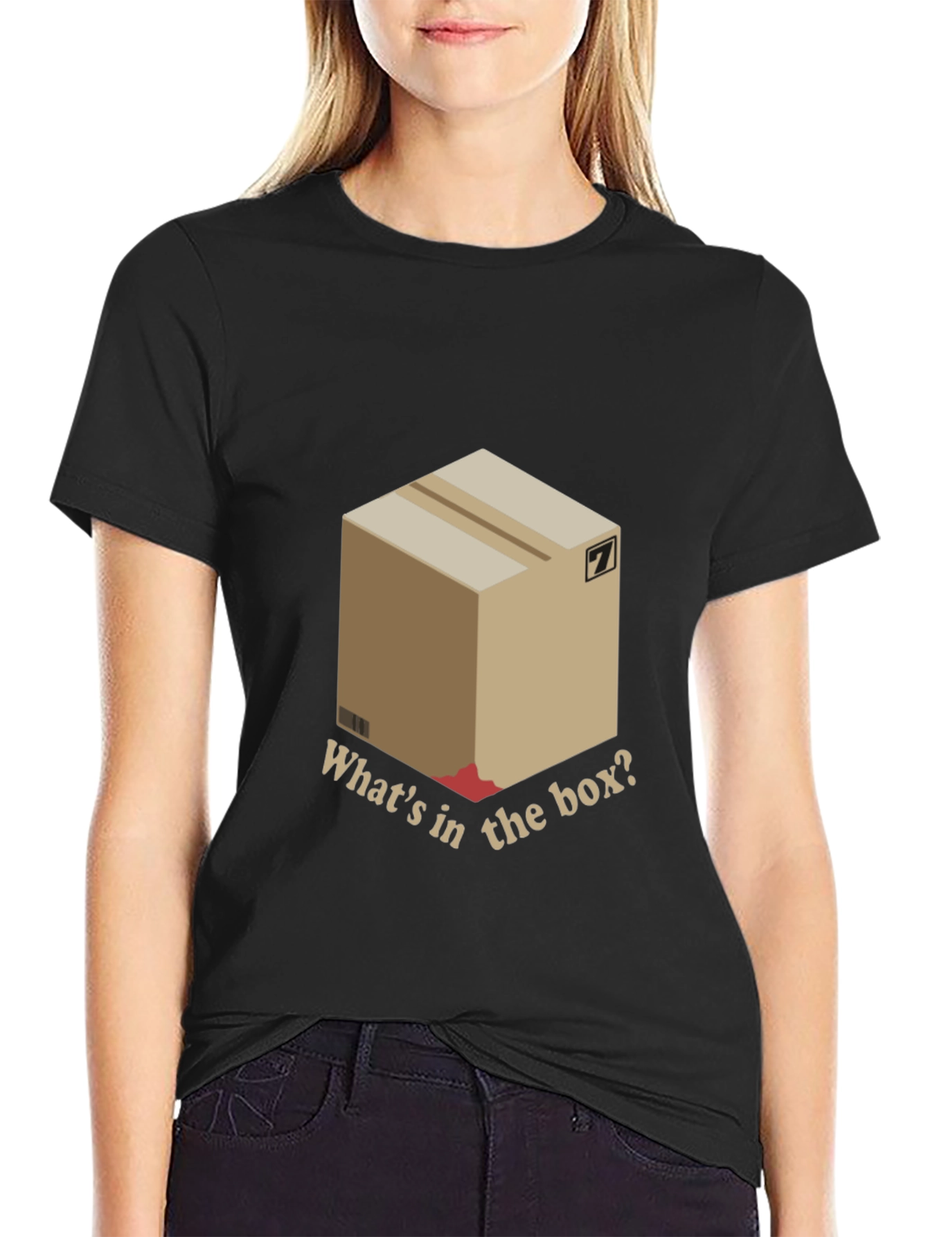 Black Mystery Box Tee - "What's in the Box?" T-Shirt view 2