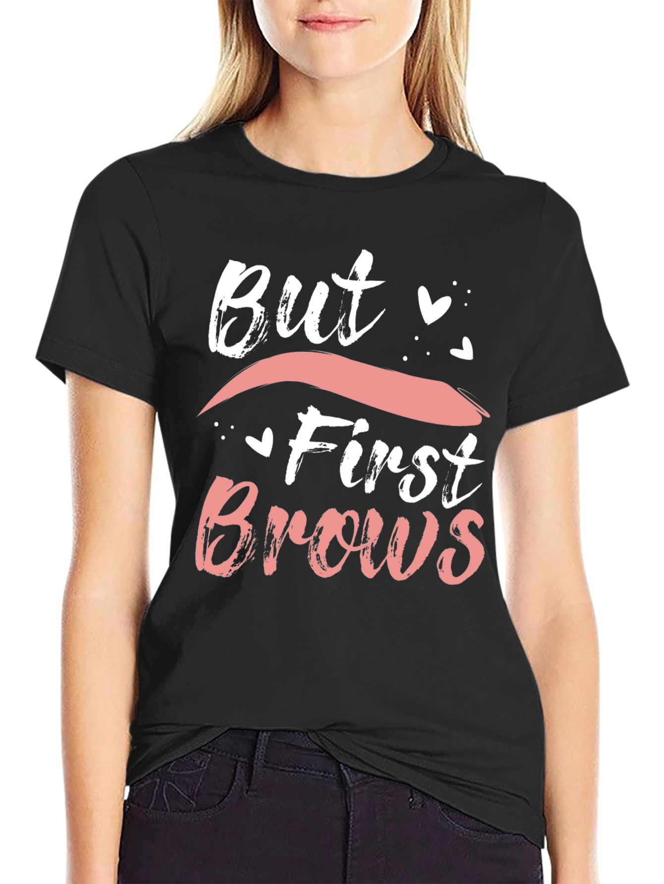 Black But First Brows Graphic Tee - Stylish and Trendy view 2