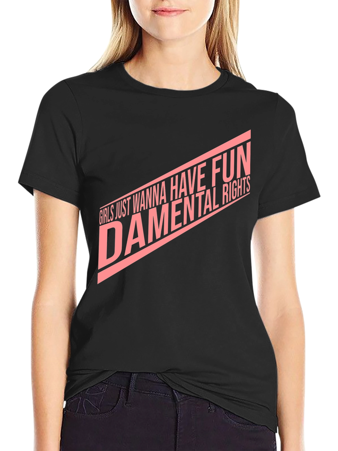 Black Girls Just Wanna Have Fun-damental Rights T-Shirt view 2