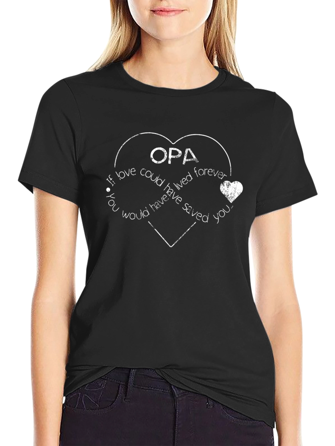 Black Opa Memorial T-Shirt - "If Love Could Have Saved You" view 2