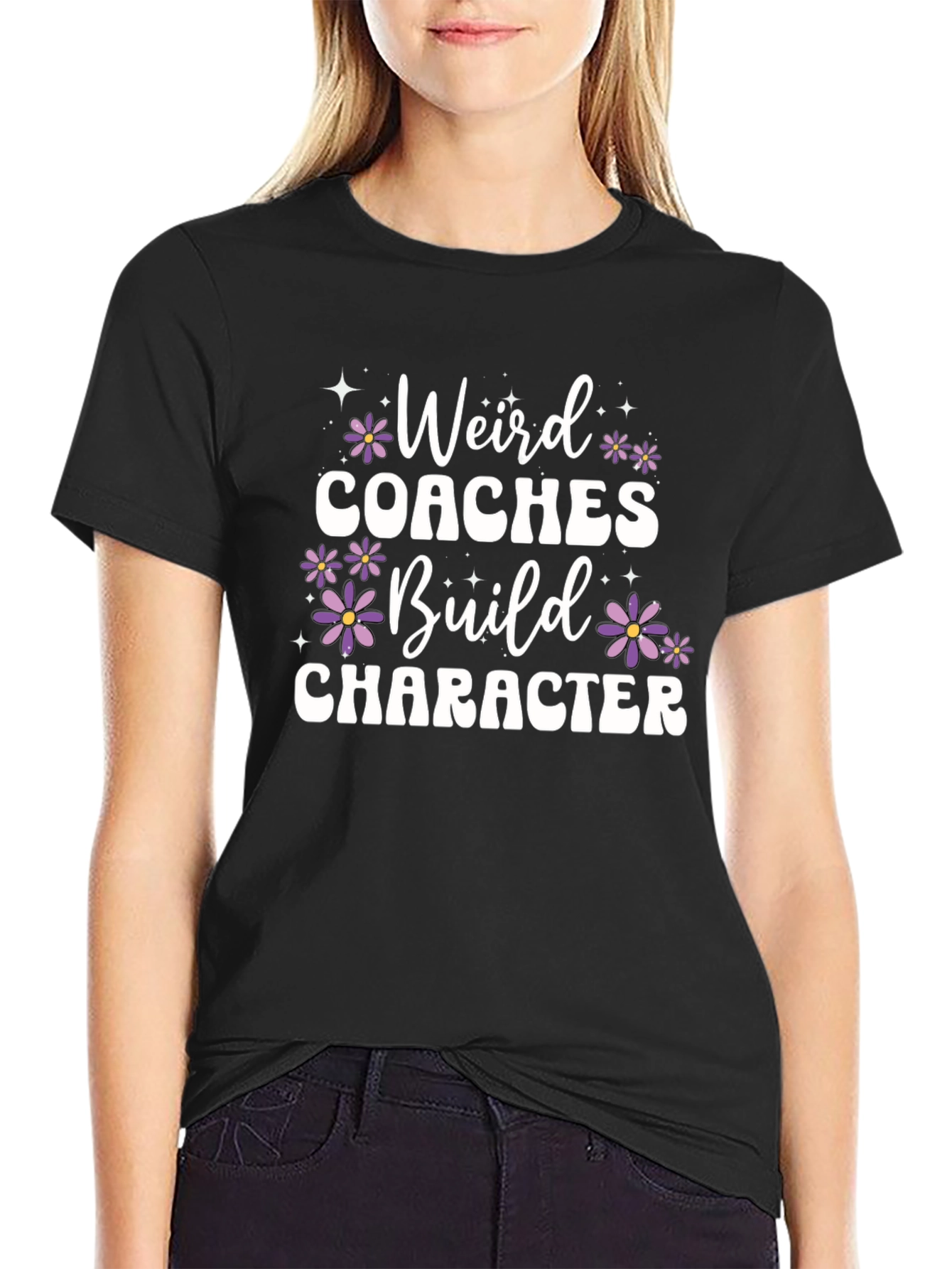 Black Weird Coaches Build Character T-Shirt view 2