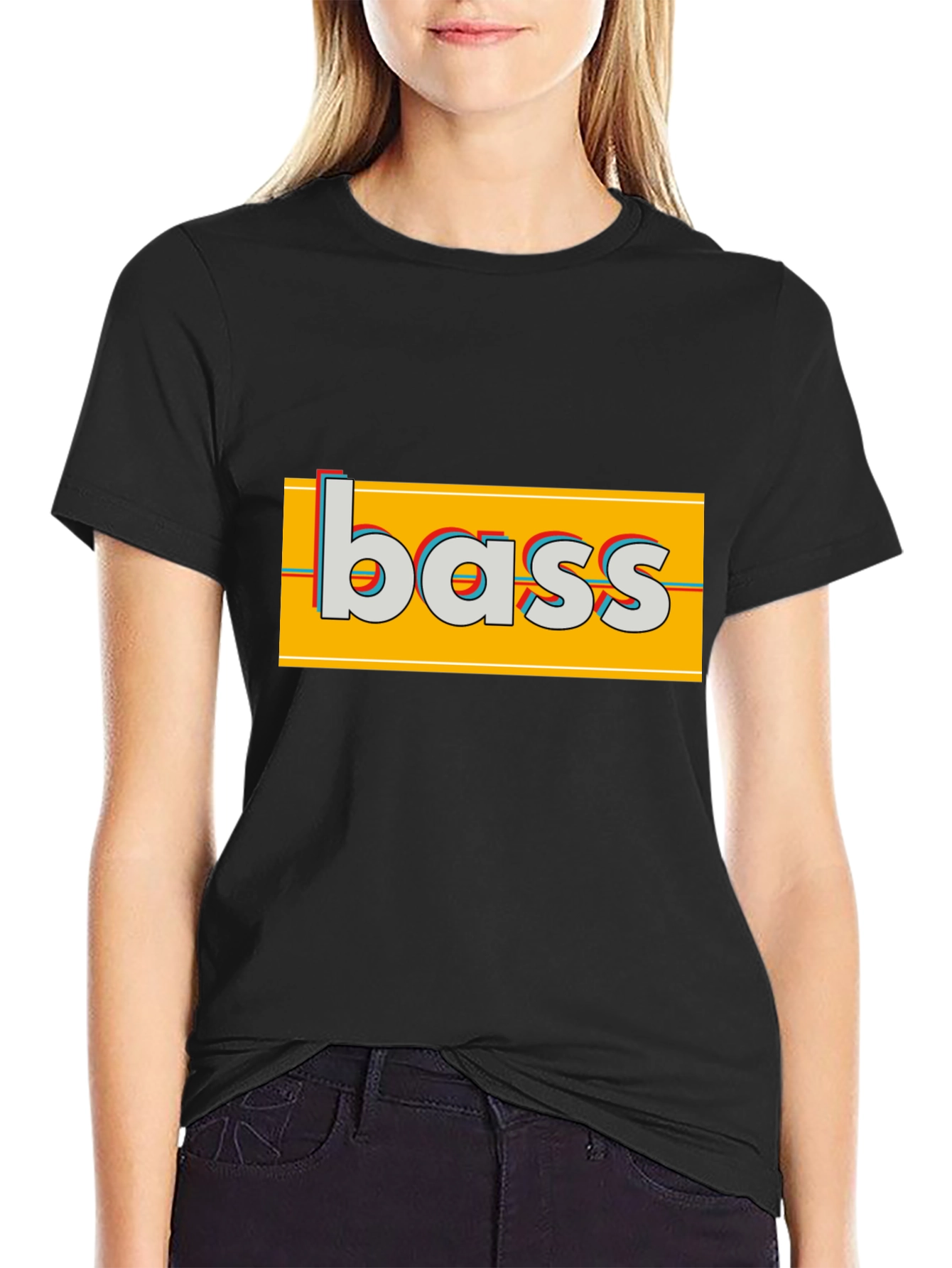 Black Bass Graphic T-Shirt - Retro Style view 2