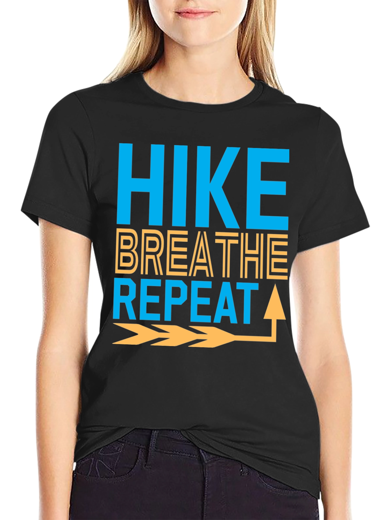 Black Hike Breathe Repeat Graphic Tee - Adventure Ready view 2