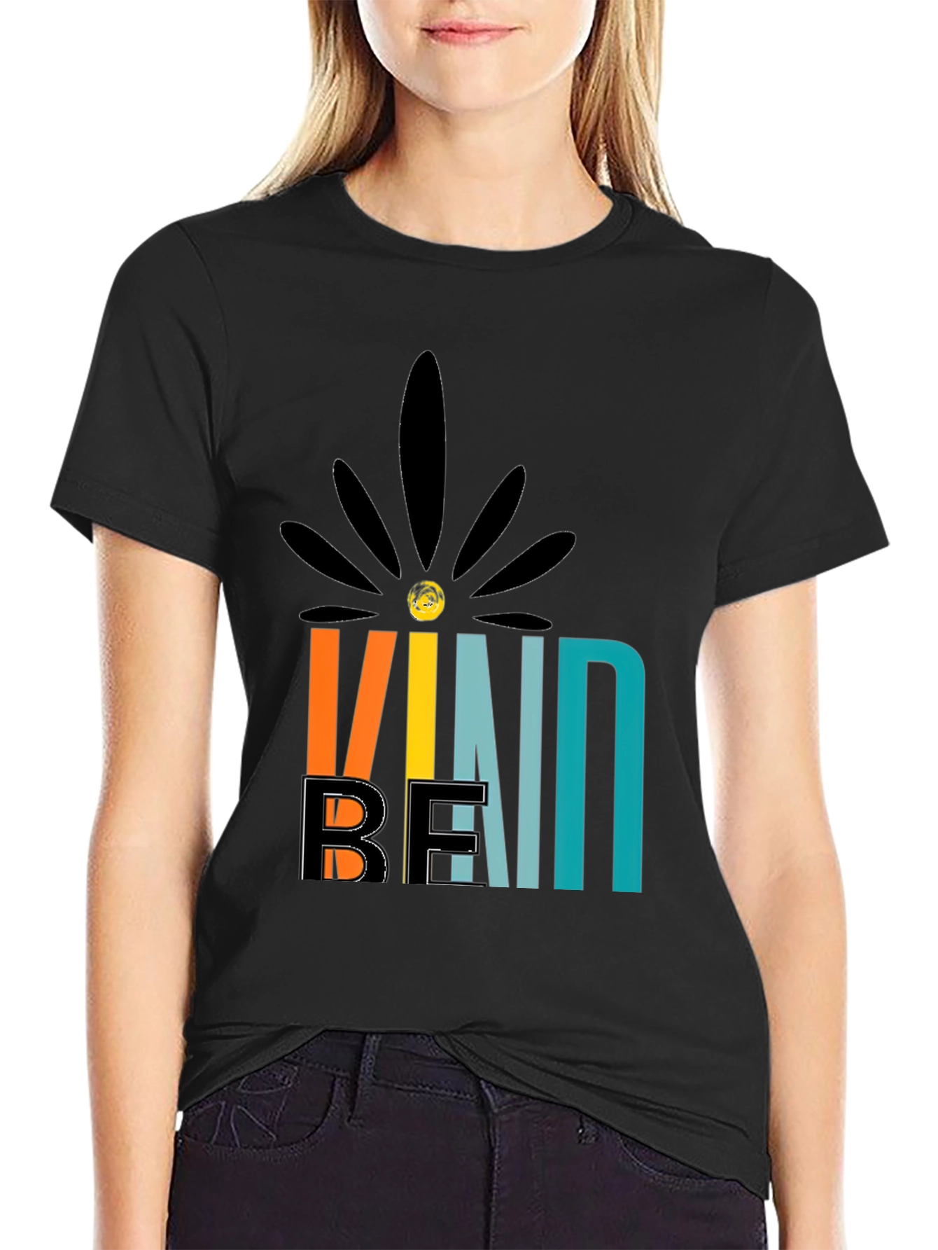 Black Be Kind Graphic Tee - Trendy Comfort view 2