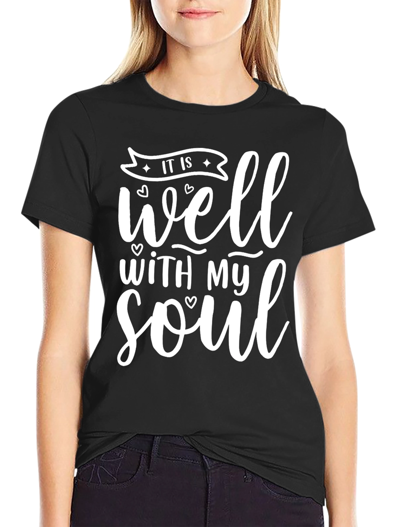 Black It Is Well With My Soul T-Shirt view 2