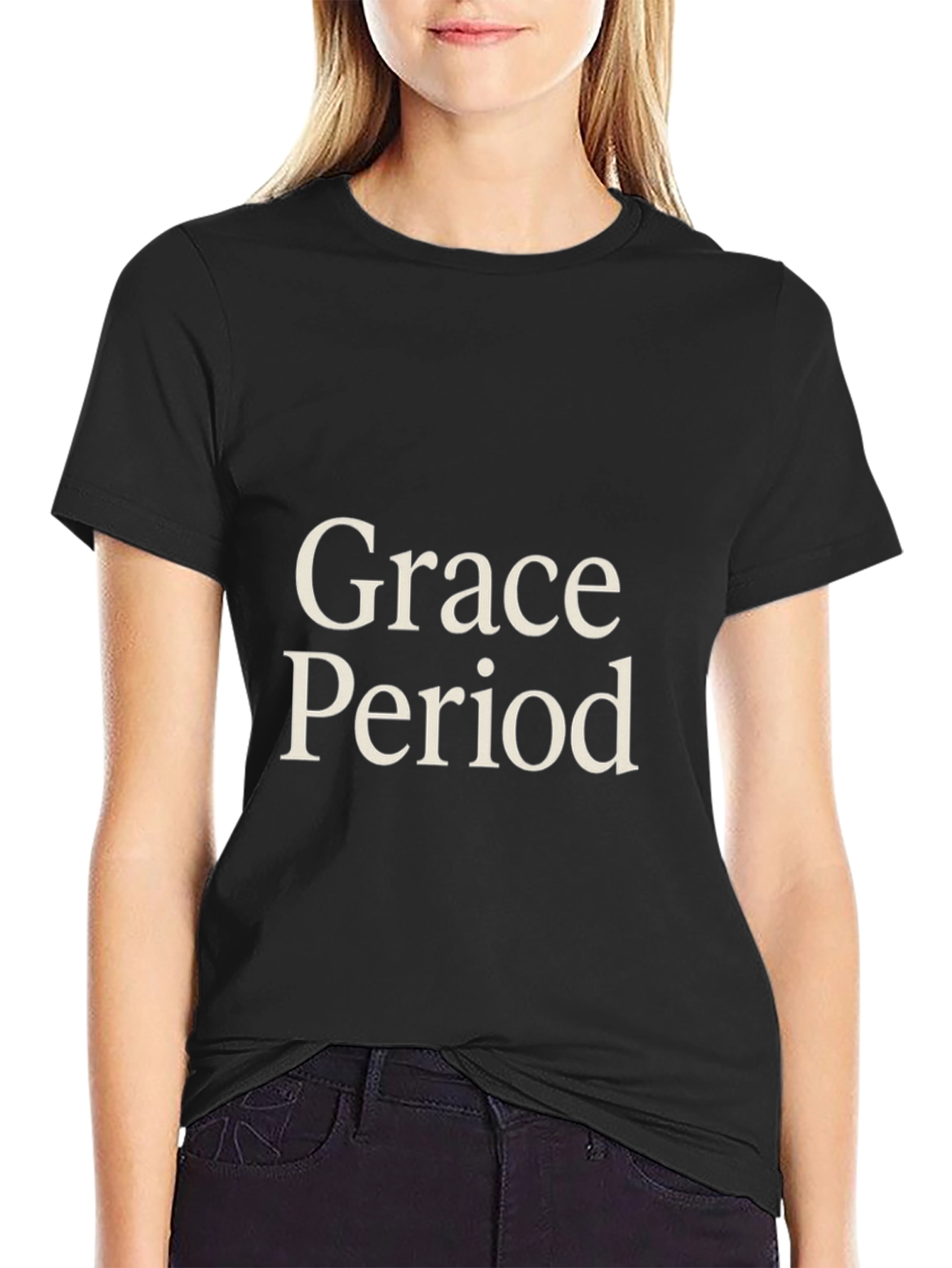 Black Grace Period Graphic Tee - Soft Cotton Blend view 2