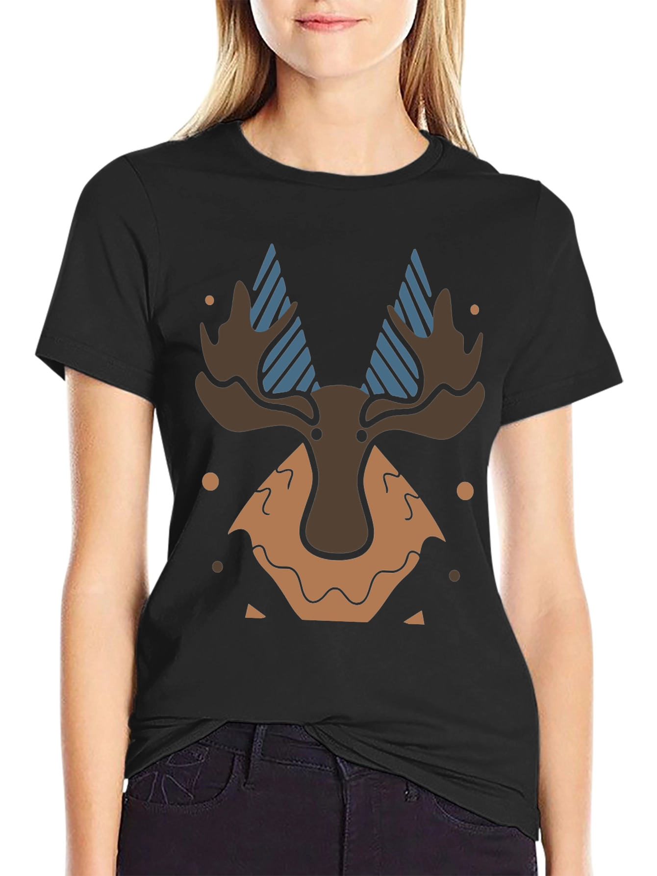 Black Moose Graphic Tee - Unique Design view 2