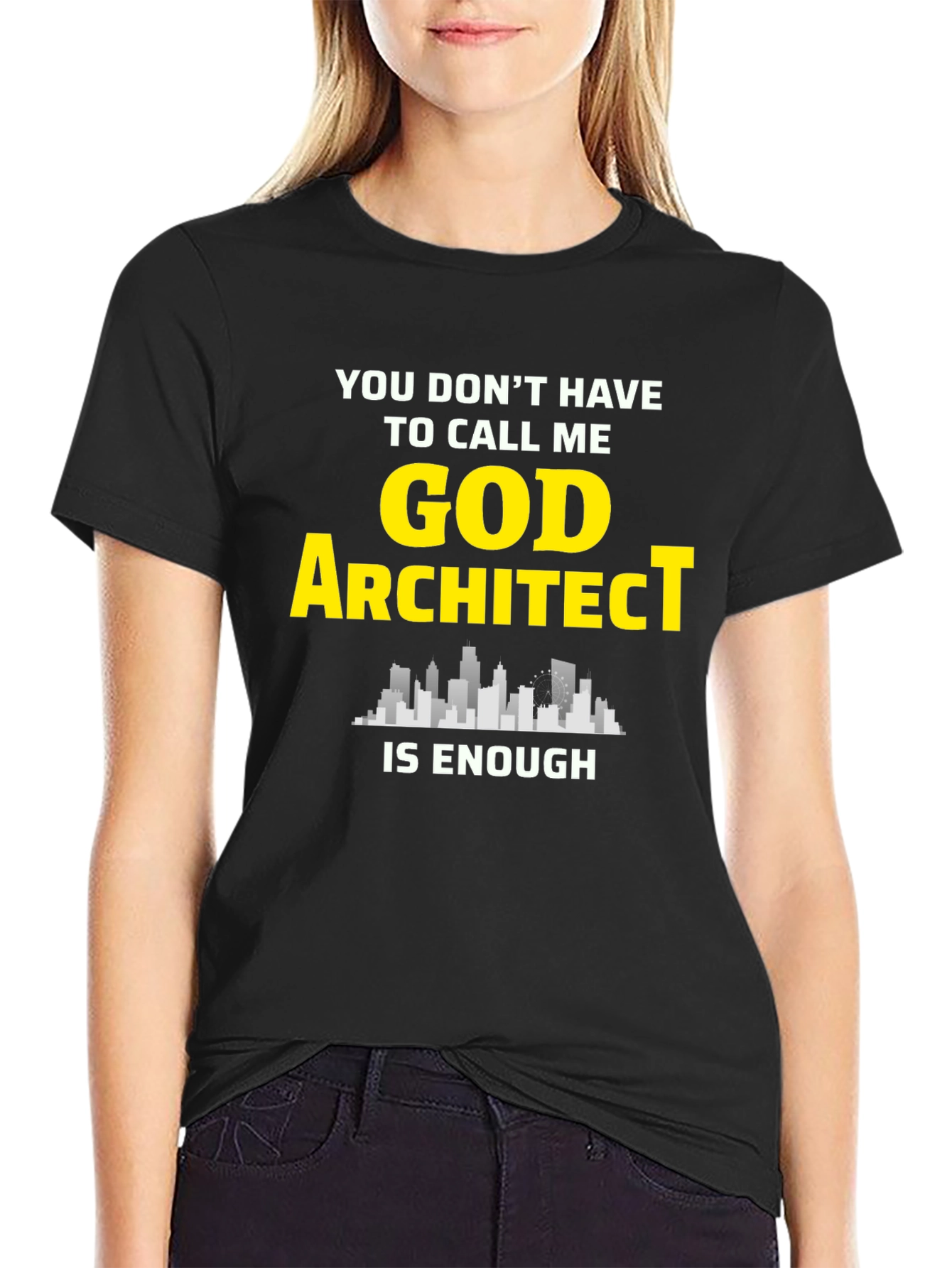 Black Architect T-Shirt - "God Architect" view 2