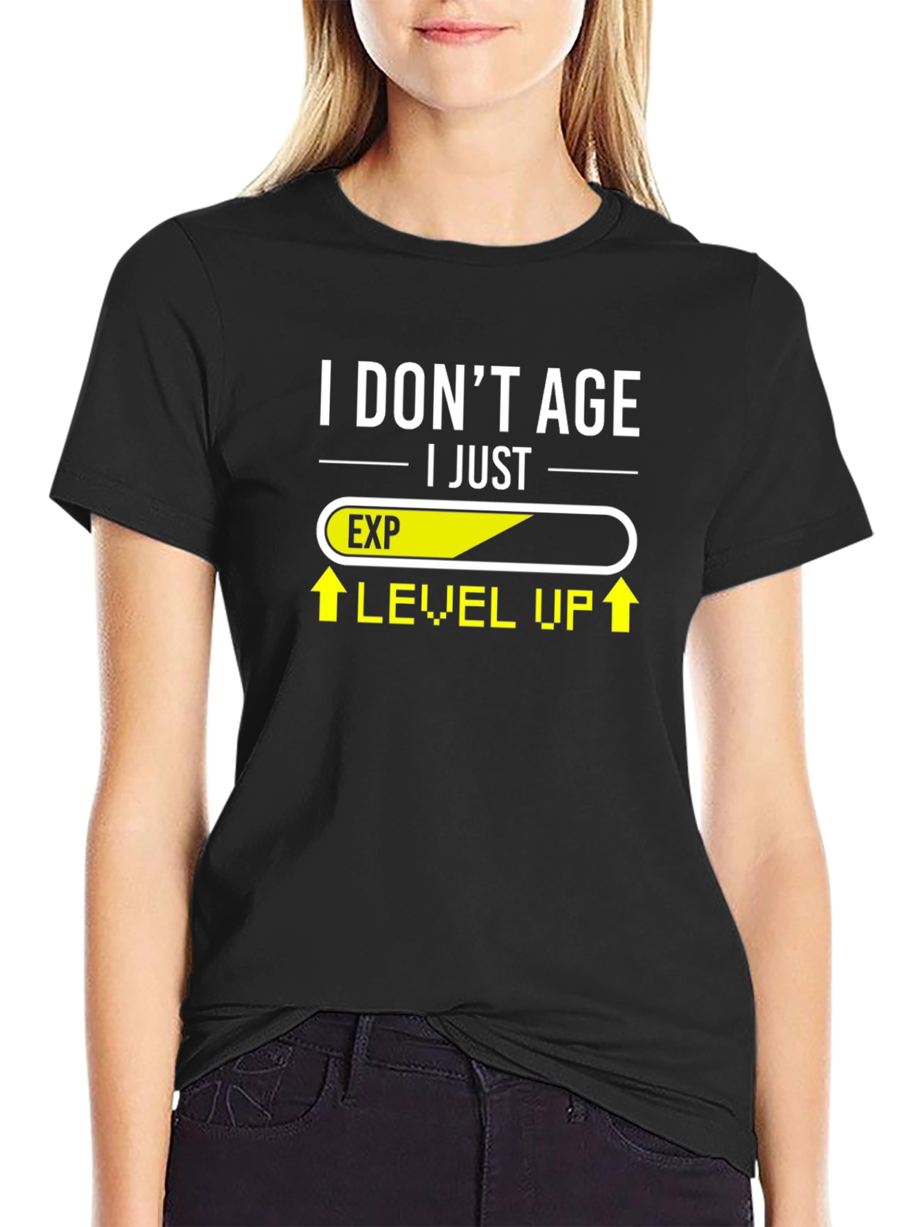 Black Level Up T-Shirt - I Don't Age, I Level Up view 2