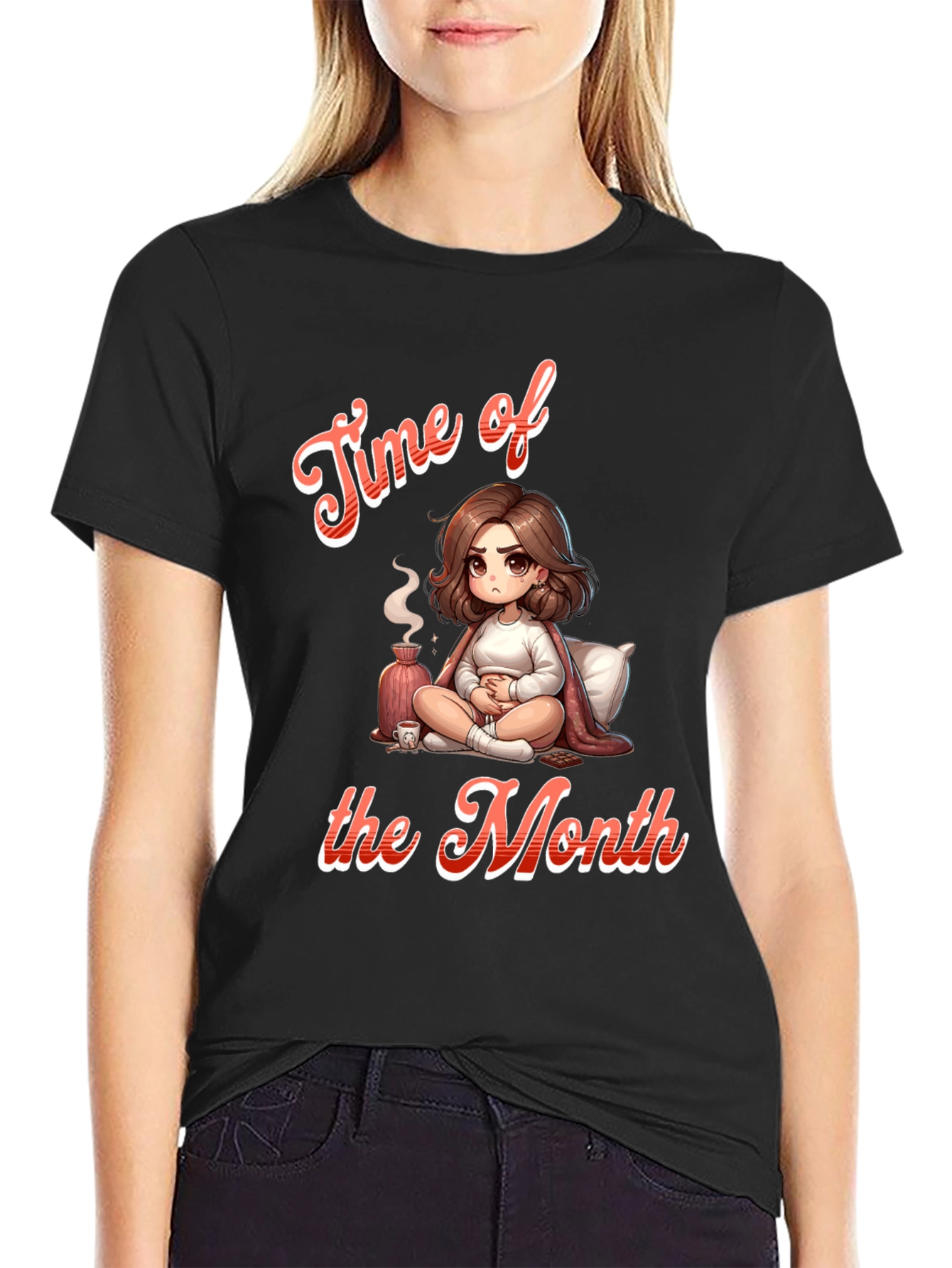 Black Time of the Month Graphic Tee view 2