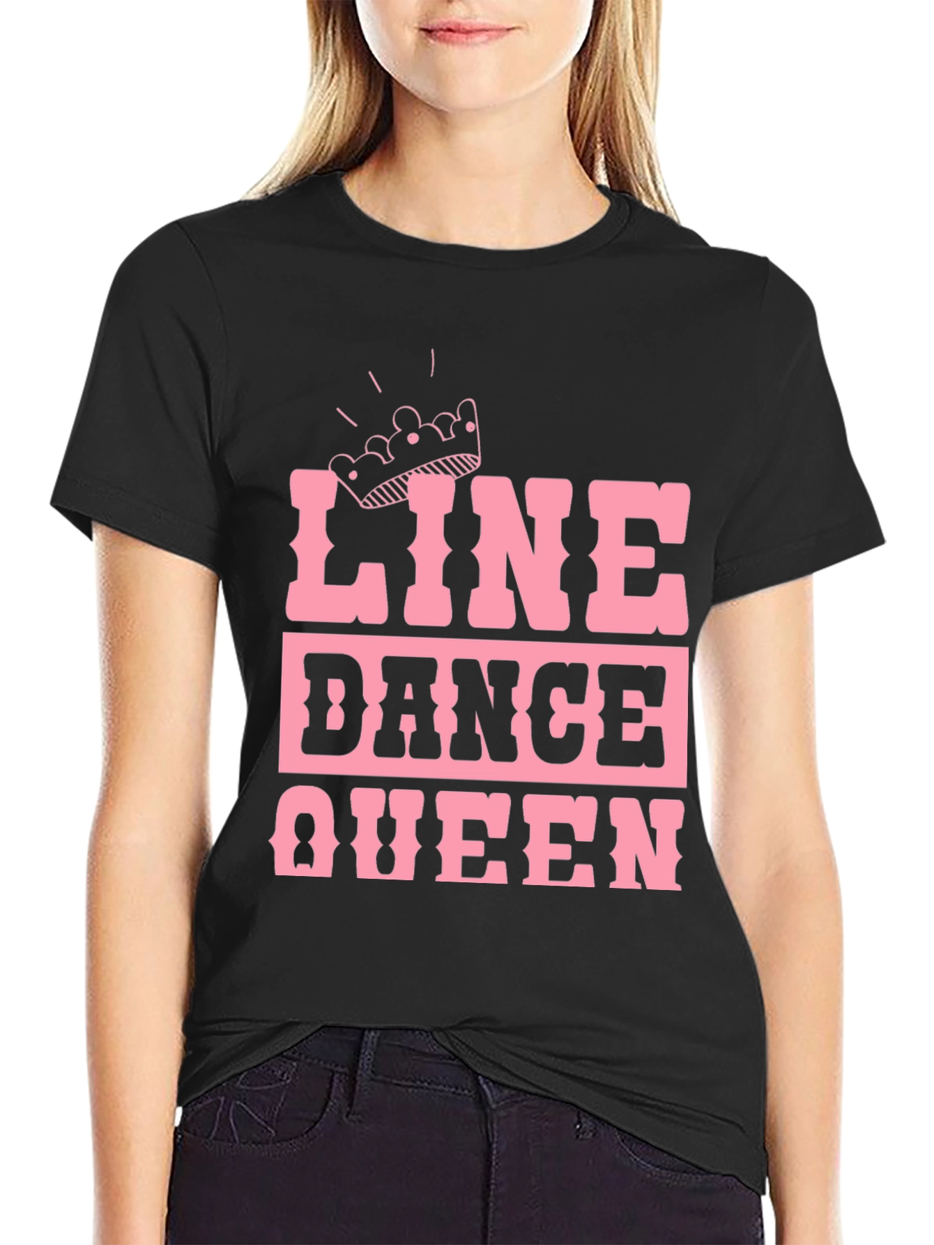 Black Line Dance Queen T-Shirt view 2