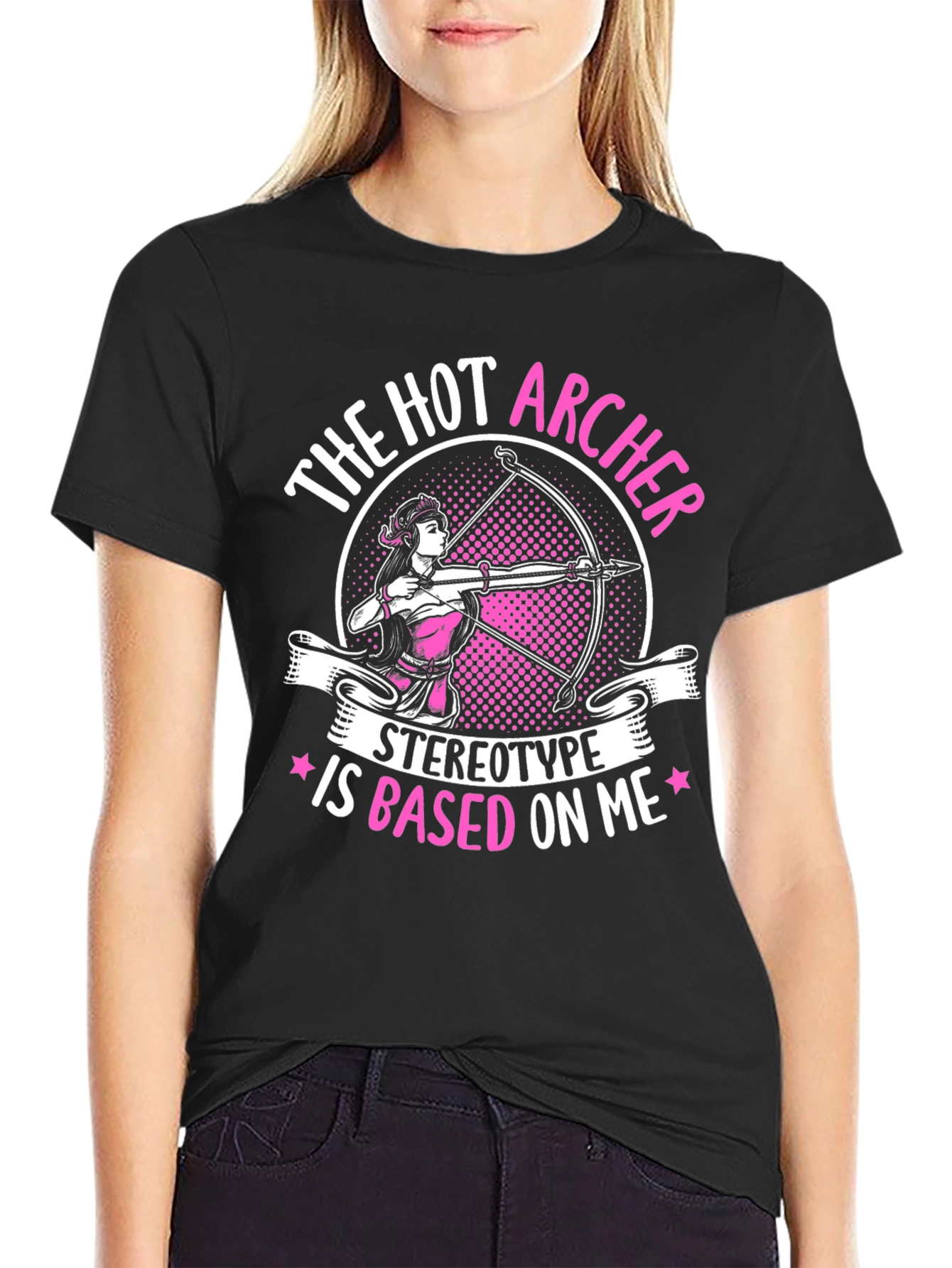 Black Hot Archer T-Shirt - Stereotype Based On Me Tee view 2