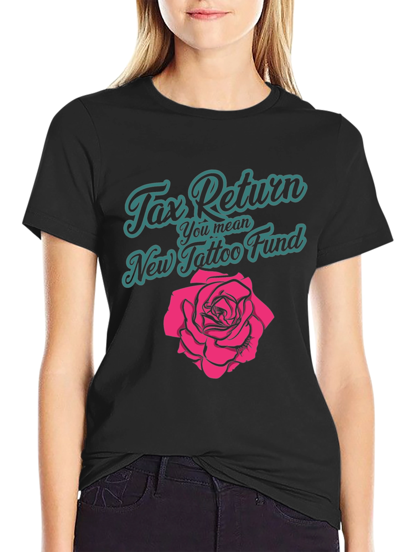 Black Tax Return Tattoo Fund T-Shirt view 2
