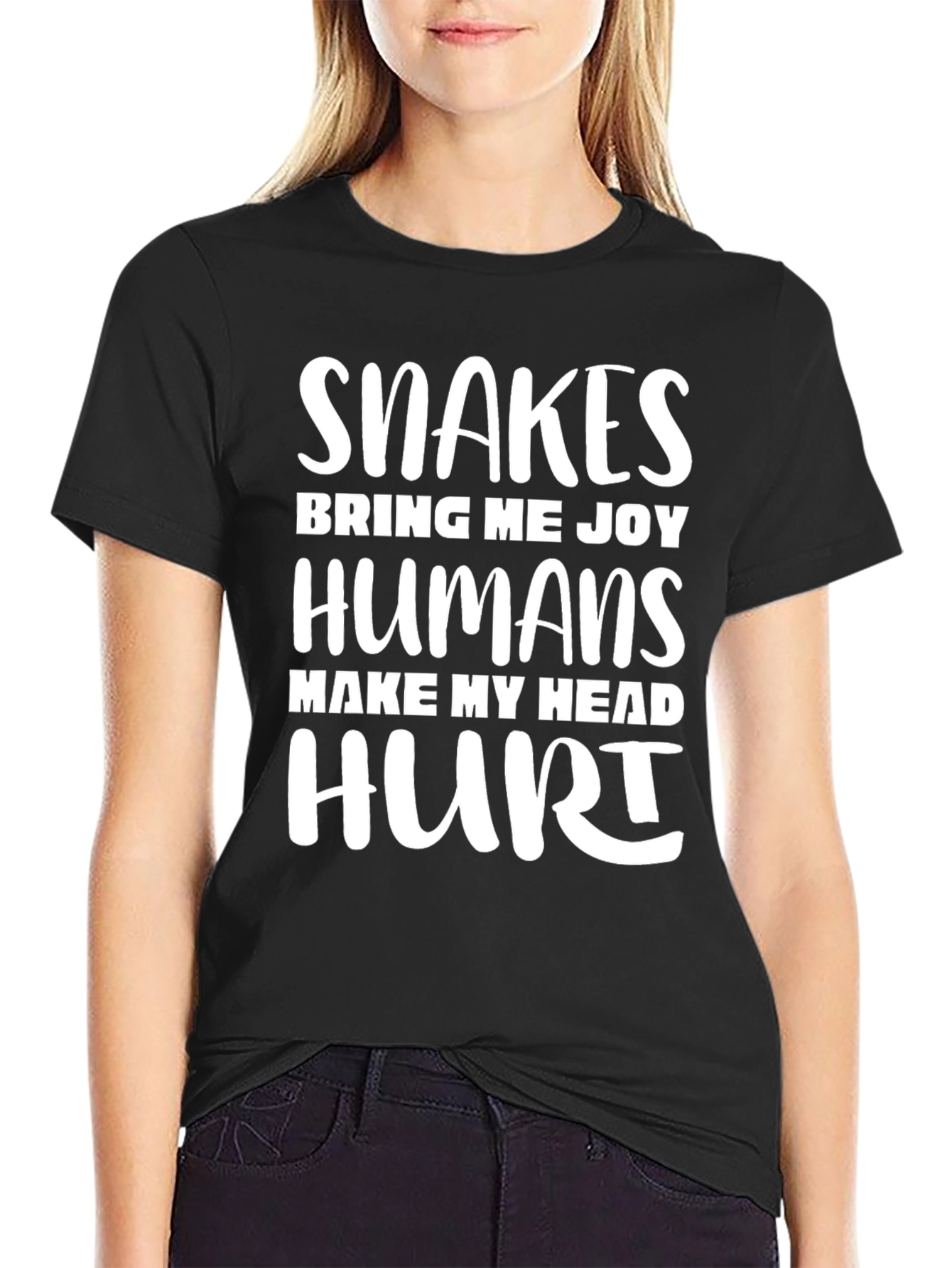 Black Snakes Bring Me Joy T-Shirt: Funny Reptile Lover Tee view 2
