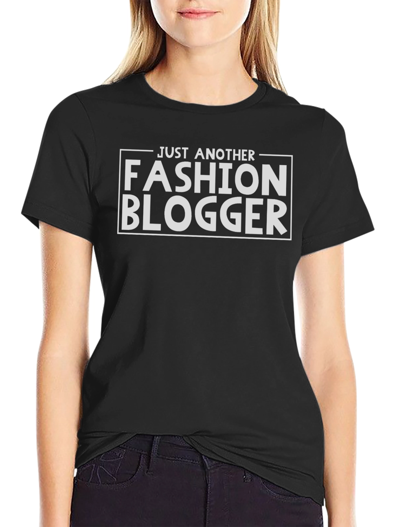 Black Funny Fashion Blogger T-Shirt view 2