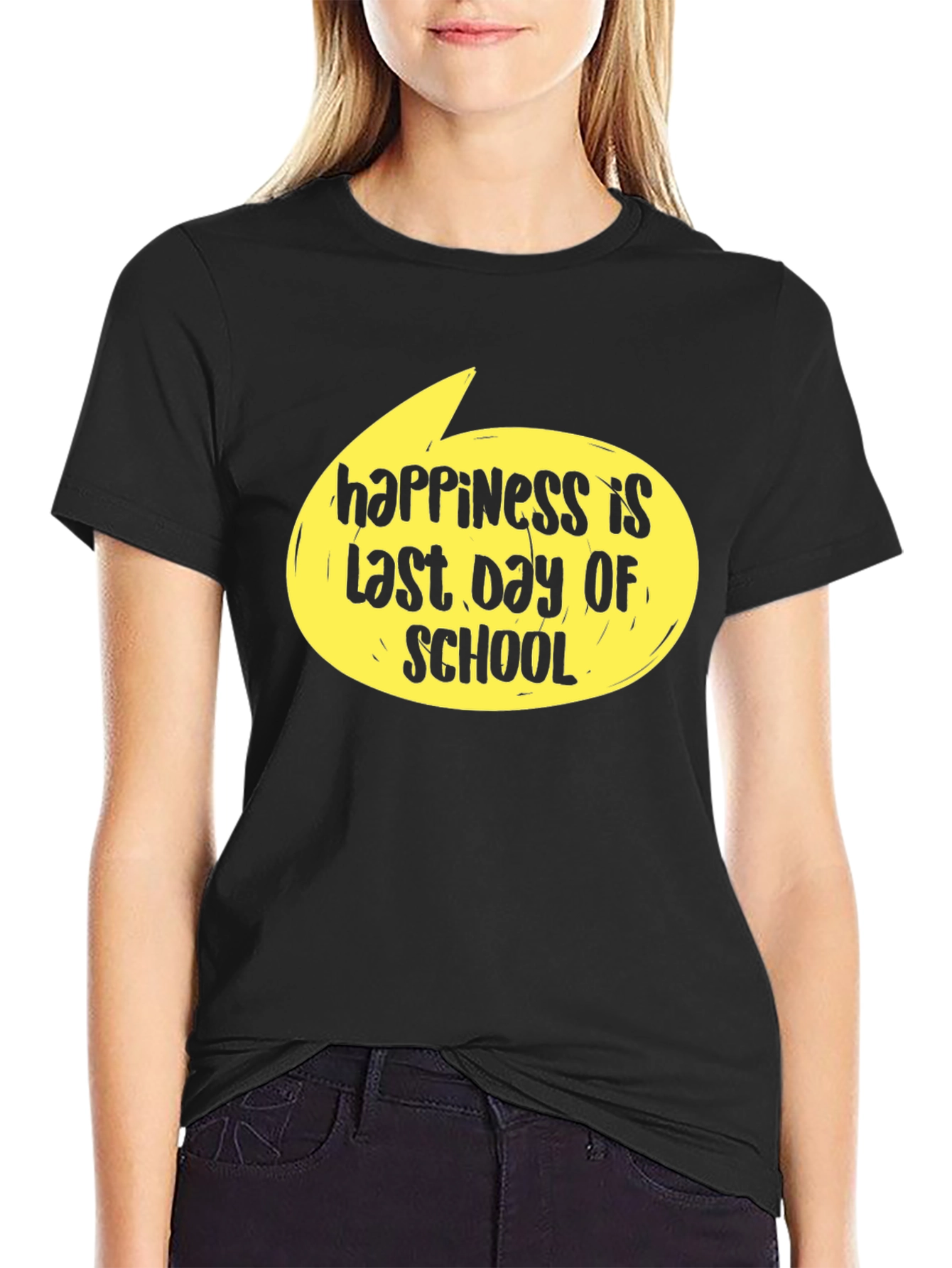Black Happiness Last Day of School T-Shirt view 2