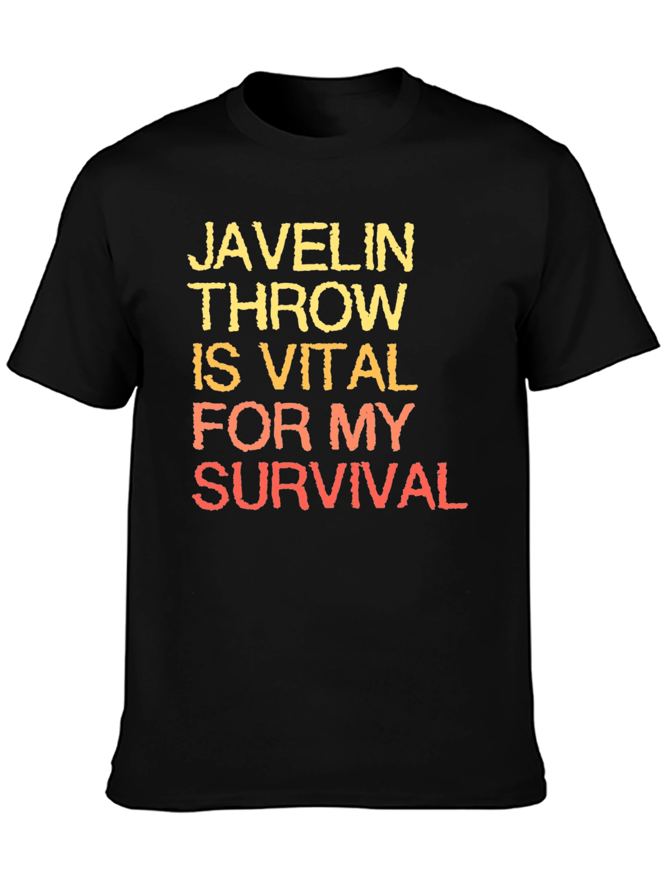 Black Javelin Throw Survival Black T-Shirt view 3