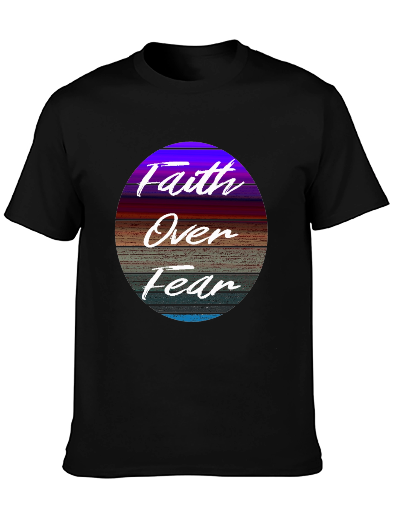 Black Faith Over Fear Graphic Tee view 3