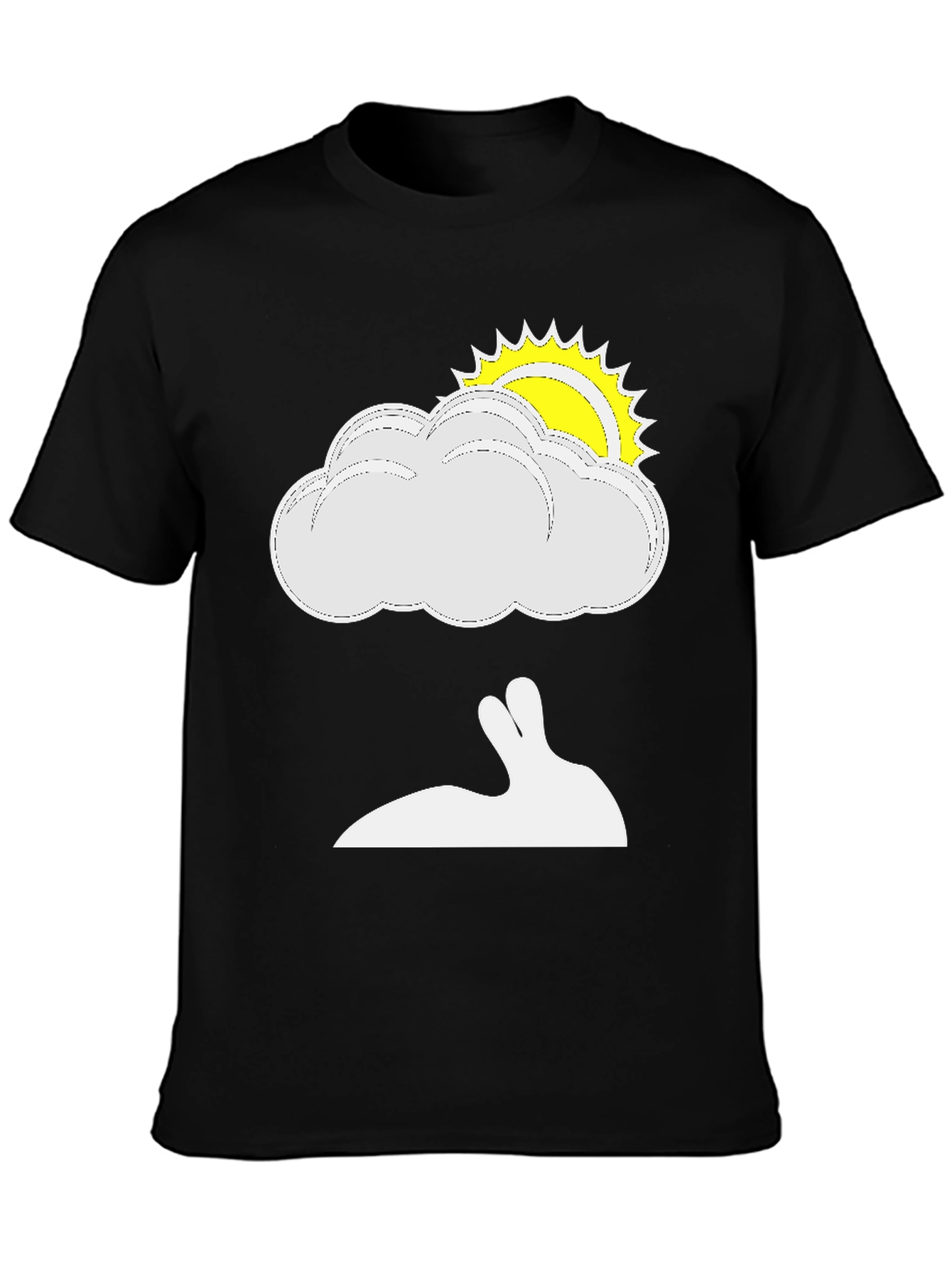 Black Cloud & Rabbit Graphic Tee view 3