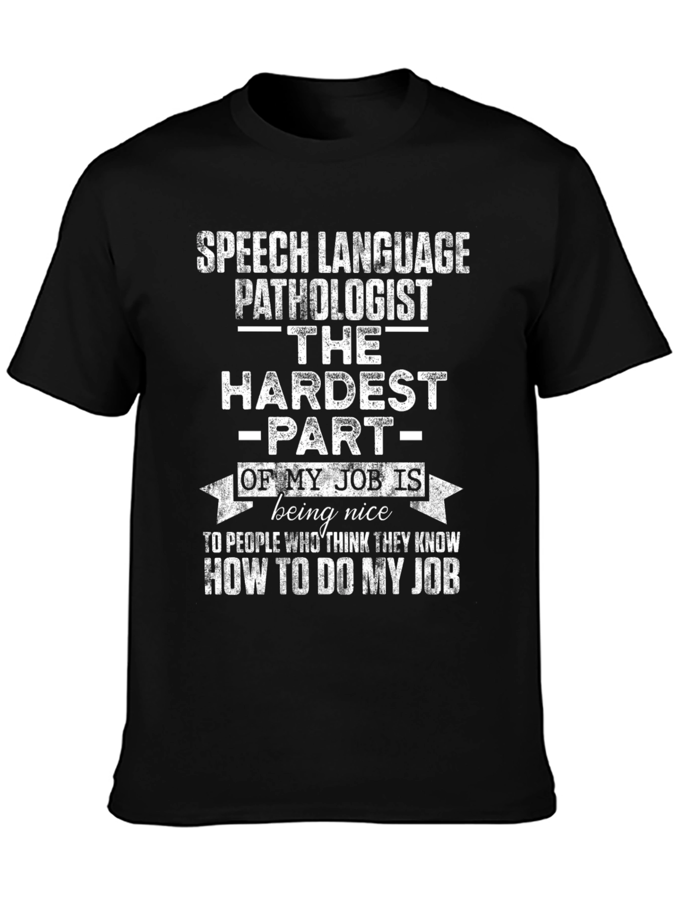 Black Speech Language Pathologist T-Shirt view 3