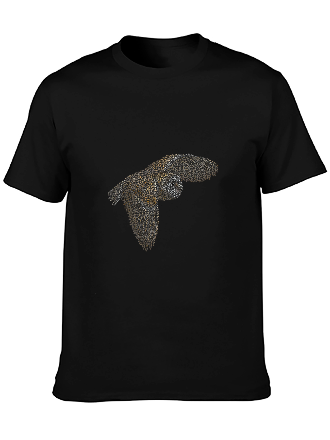 Black Owl Graphic Print Black T-Shirt view 3