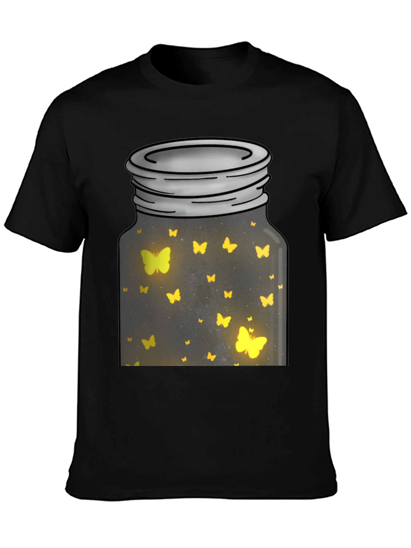Black Butterfly Jar Graphic Tee view 3
