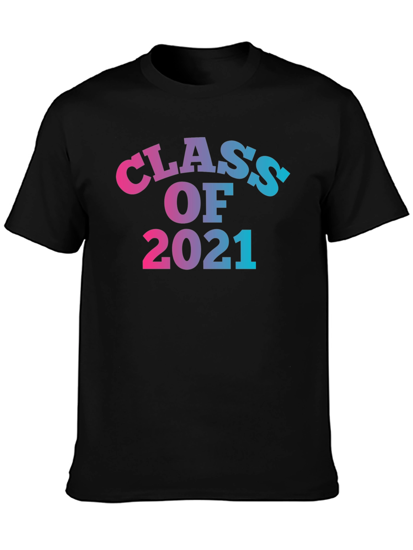Black Class of 2021 Graduation T-Shirt view 3