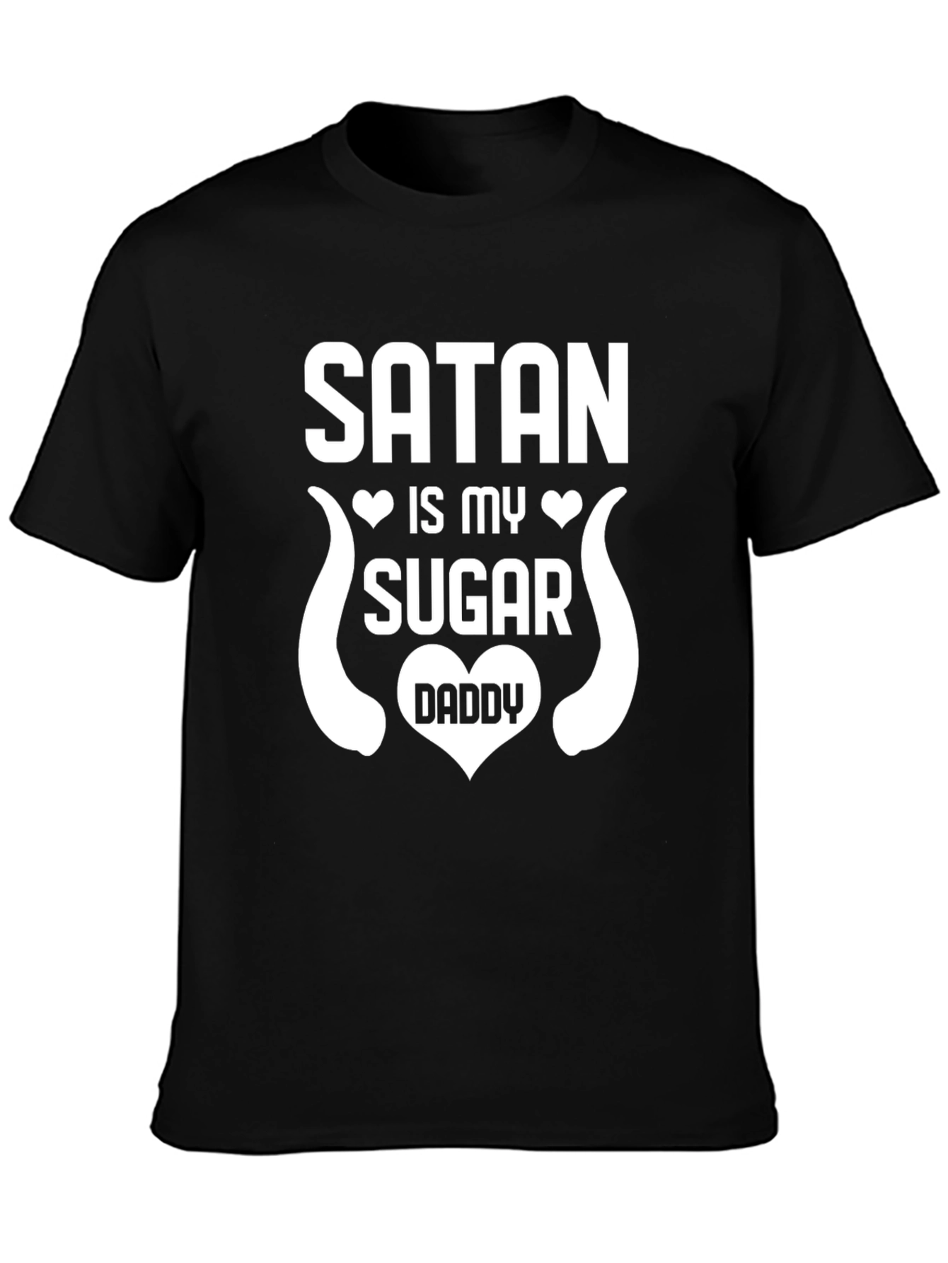 Black Satan is My Sugar Daddy Graphic T-Shirt view 3