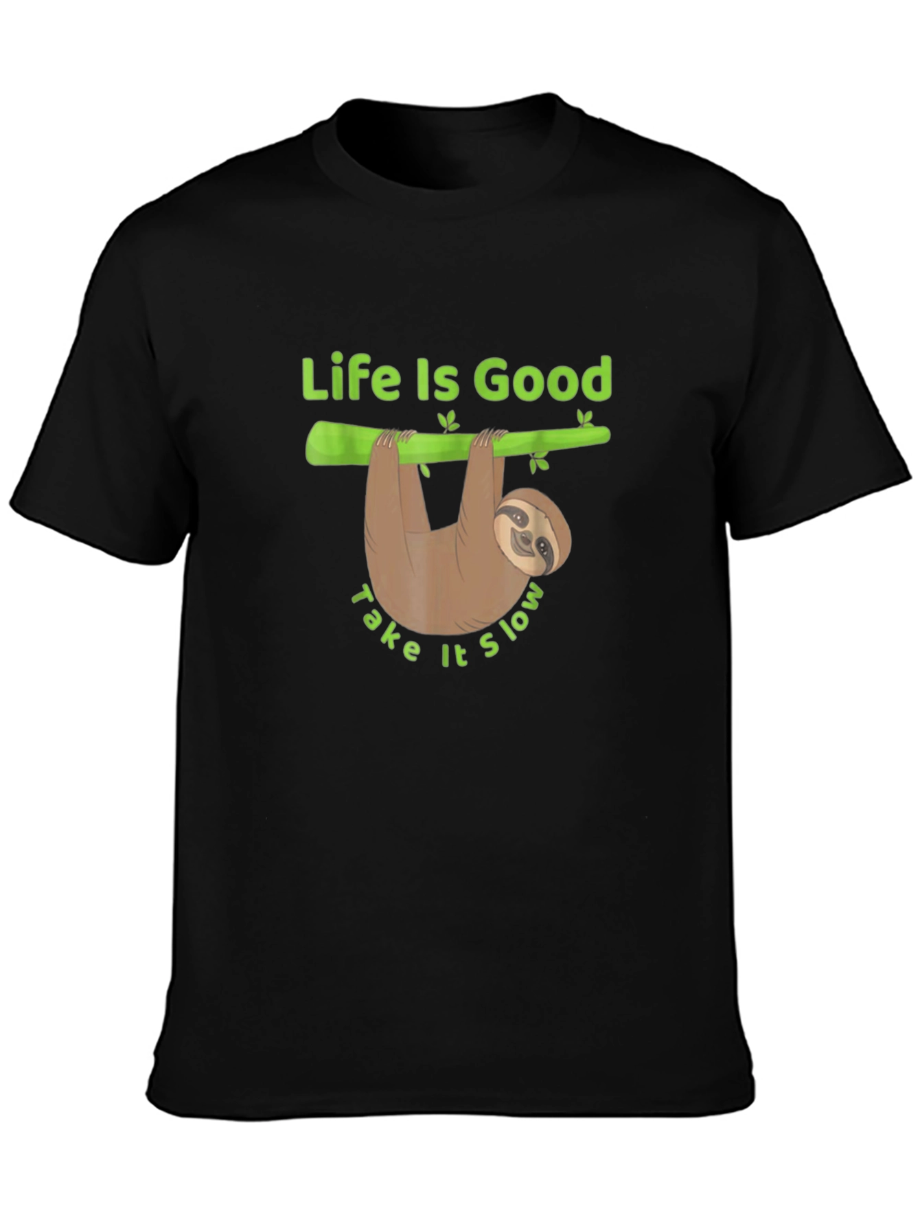 Black Life is Good Sloth Graphic Tee - Relaxed Fit view 3