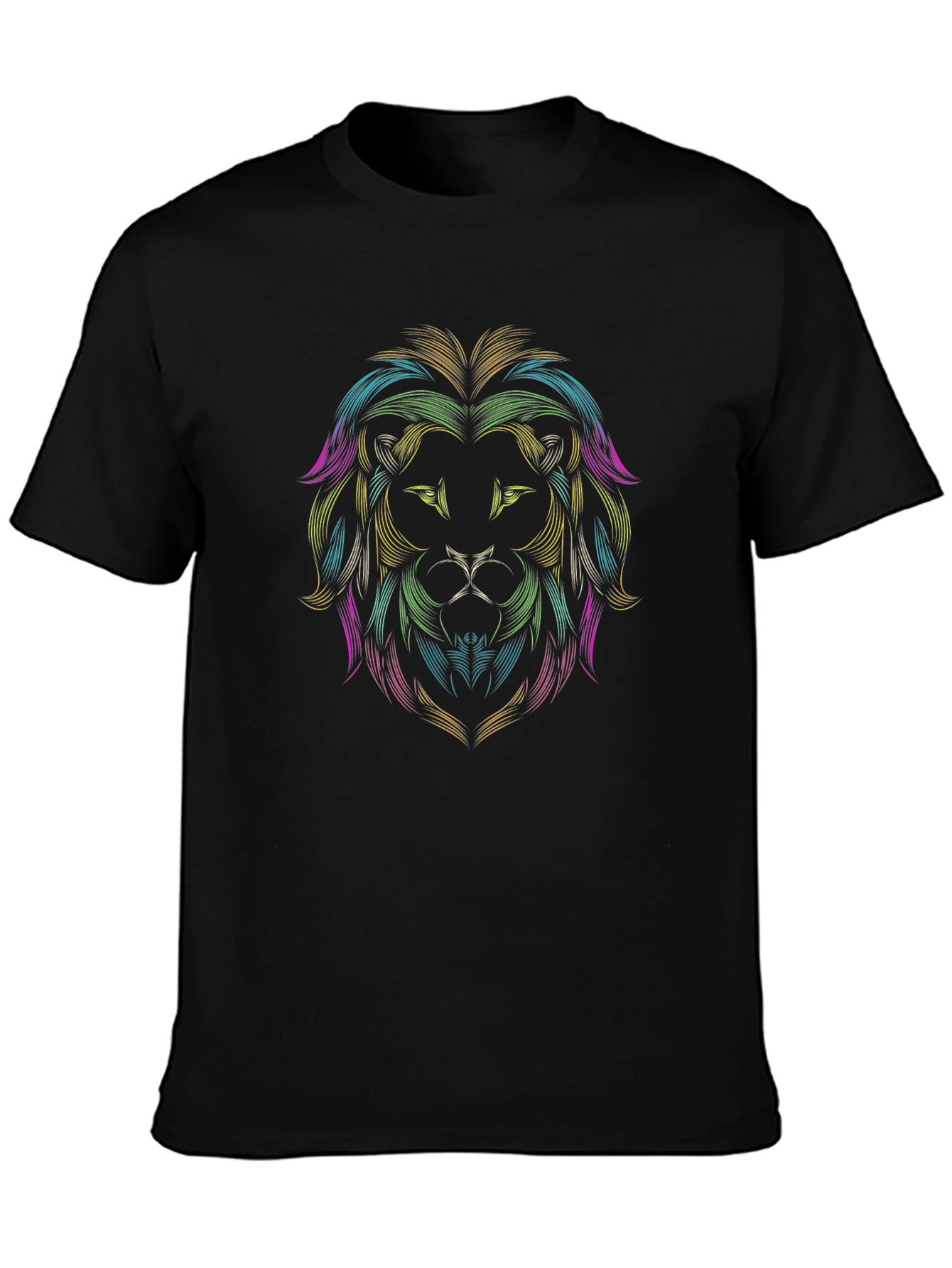 Black Lion Graphic Tee - Modern Art Design view 3