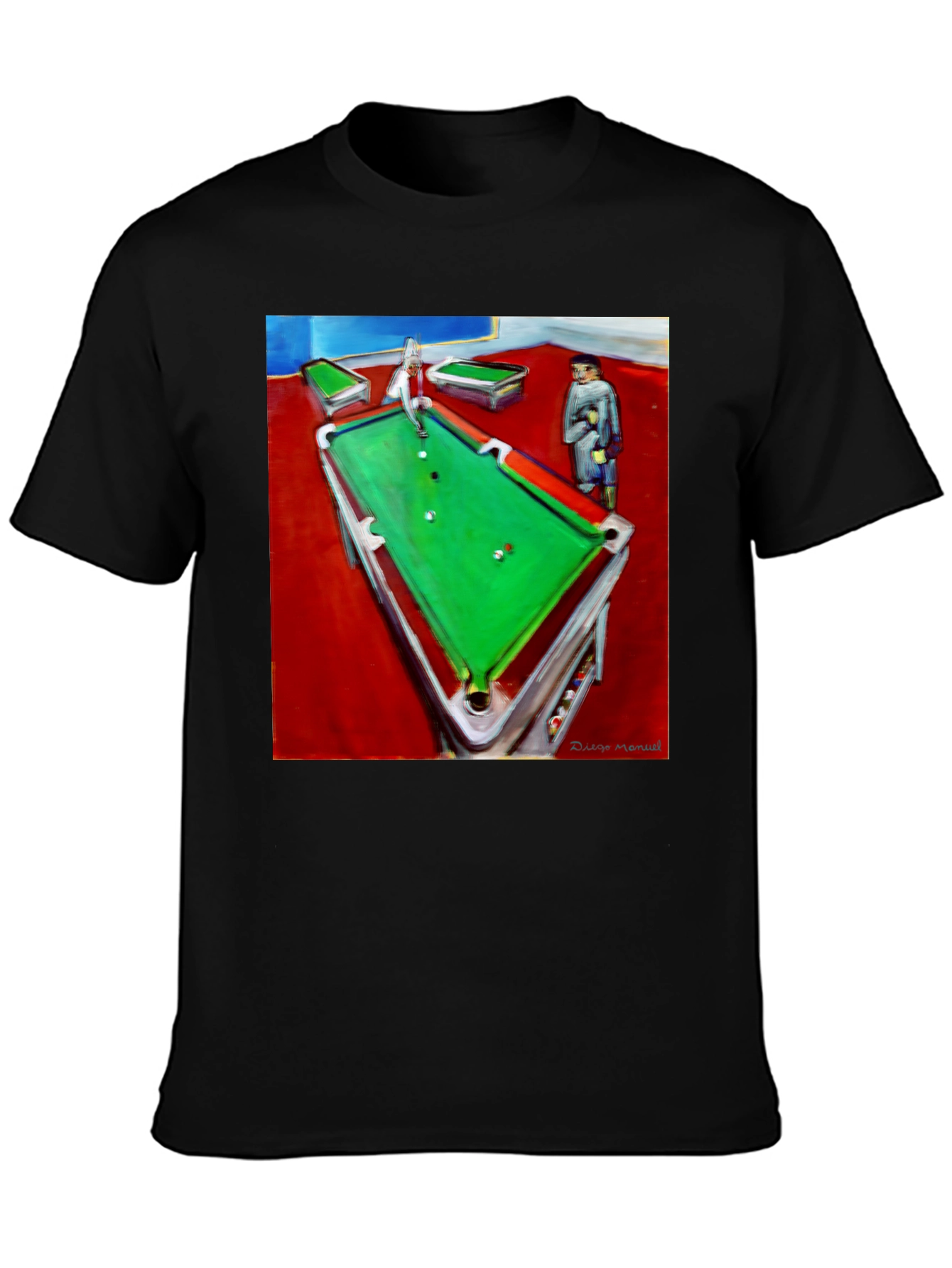 Abstract Pool Hall Graphic Tee - 3