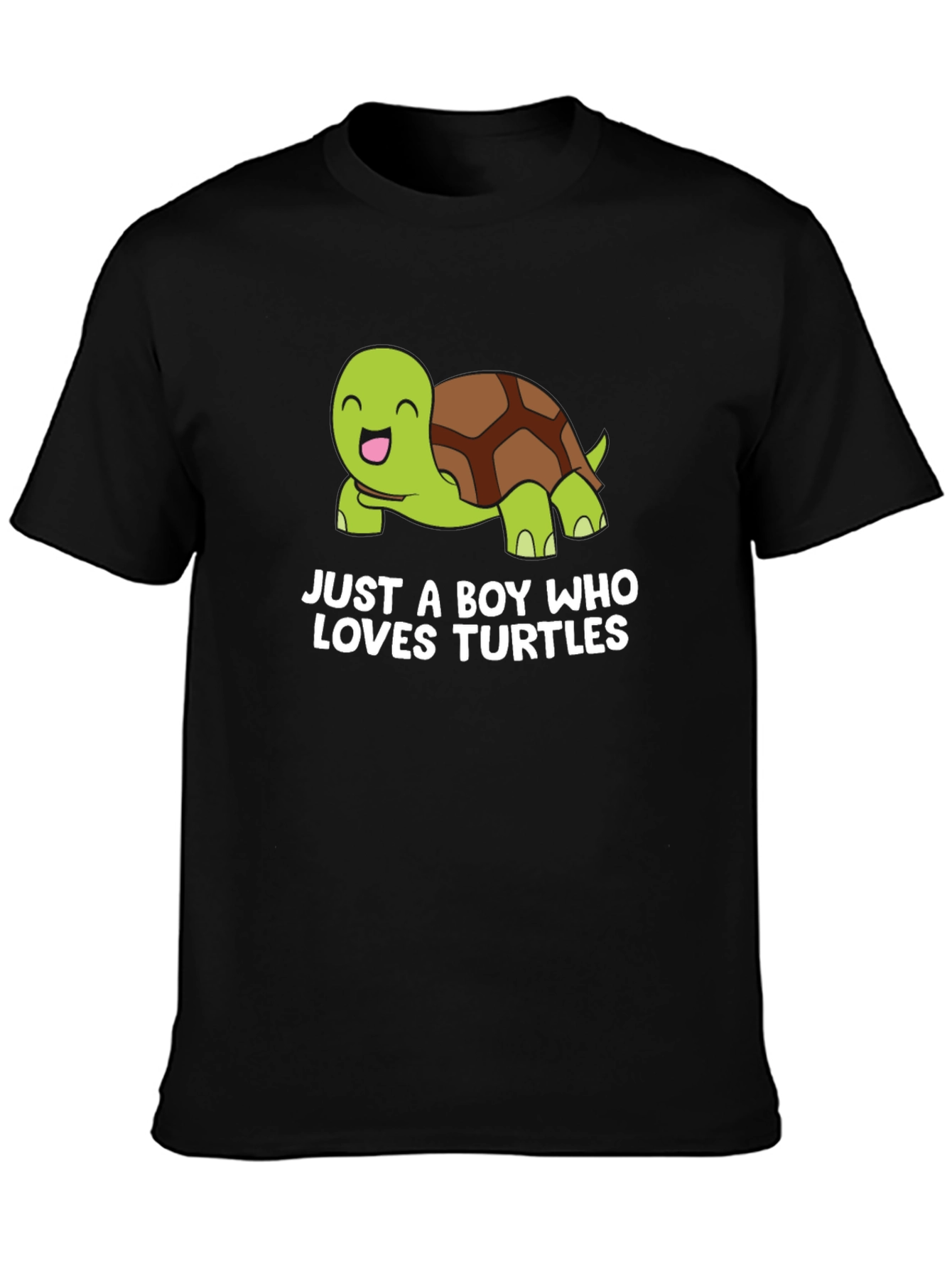 Black Boy's Turtle Lover Graphic T-Shirt view 3