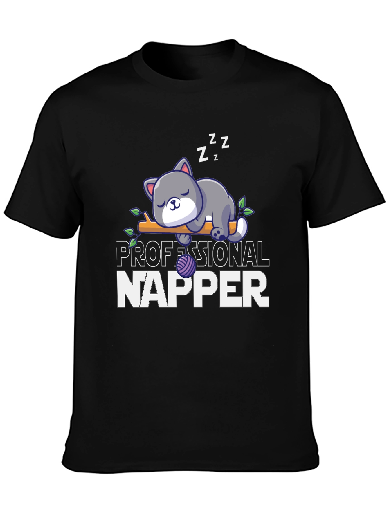 Professional Napper T-Shirt Cute Cat Tee - 3