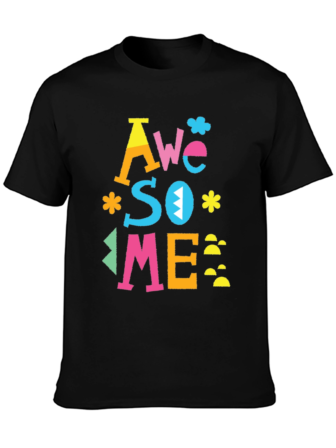 Black Awesome Graphic Tee - Men's Black T-Shirt view 3
