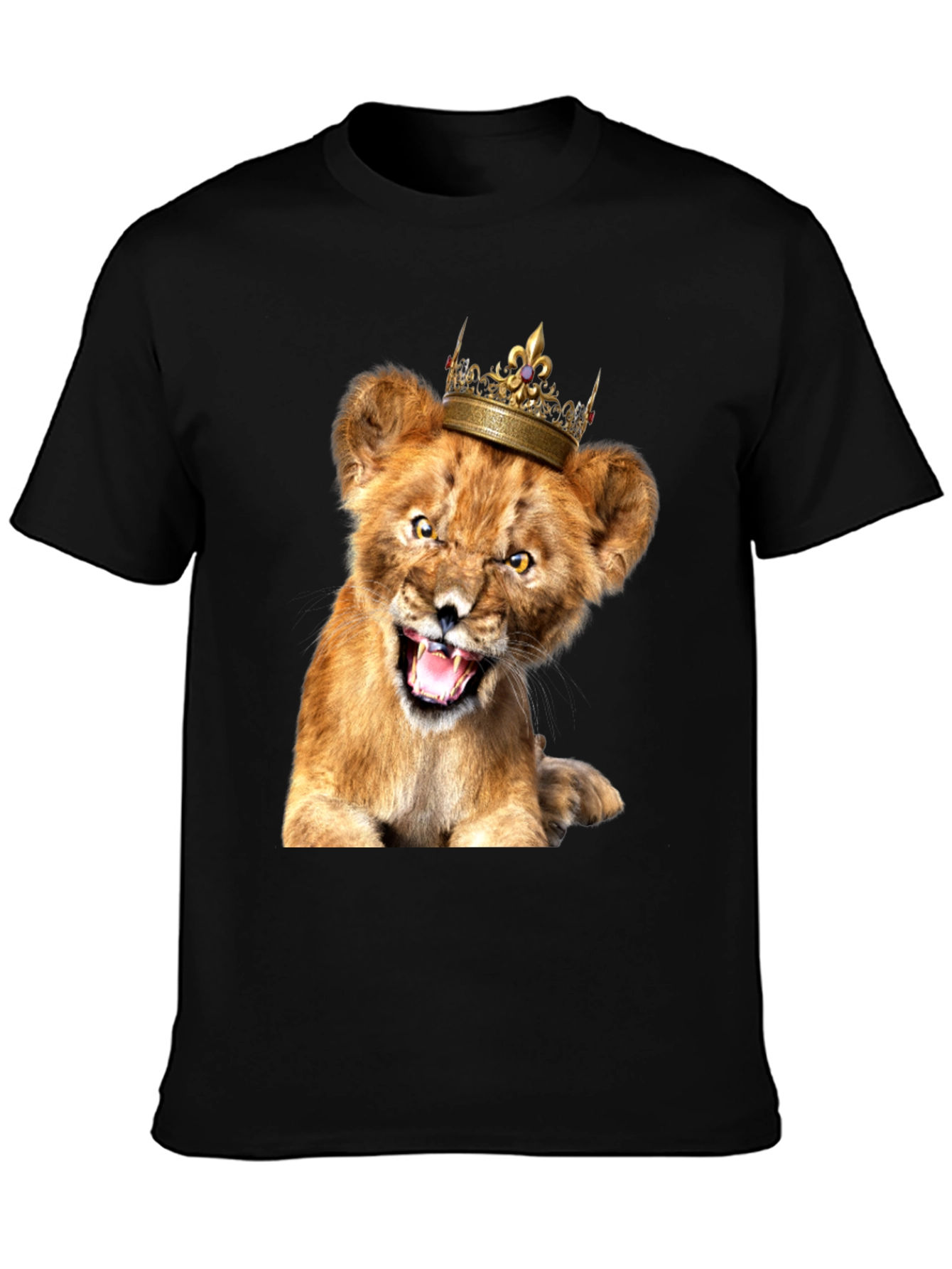 Black Lion Cub King T-Shirt - Fierce & Fun! view 3