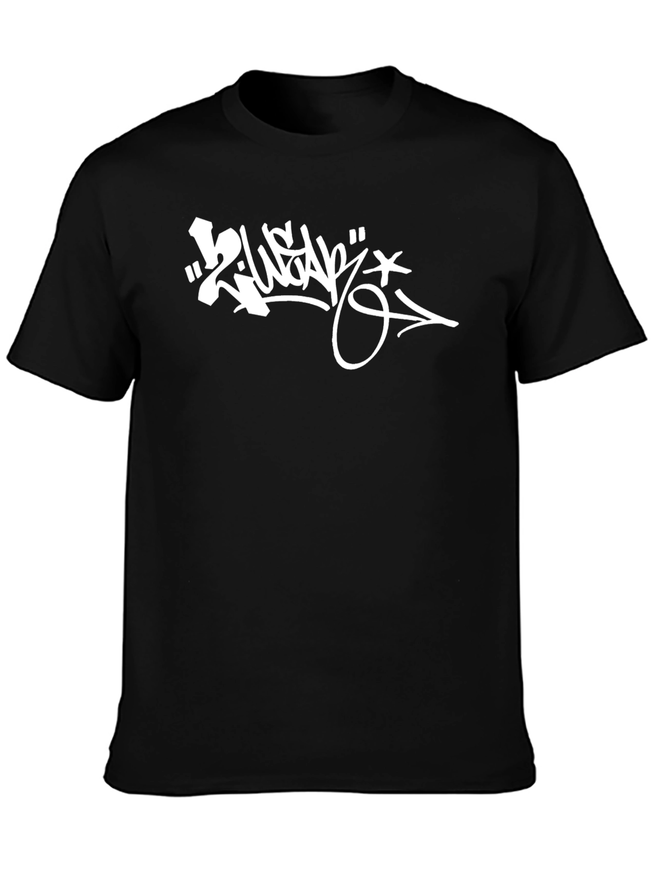 Black Graffiti Graphic Black T-Shirt view 3