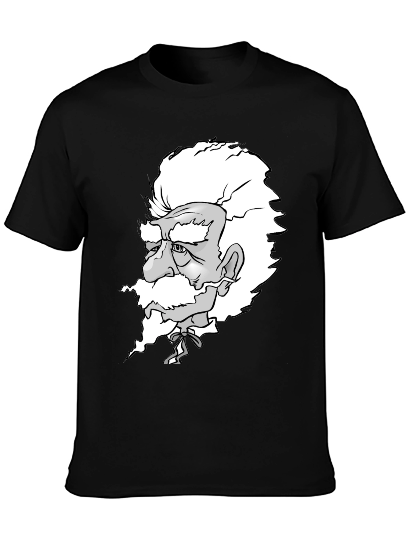 Black Einstein Graphic Print Black T-Shirt view 3