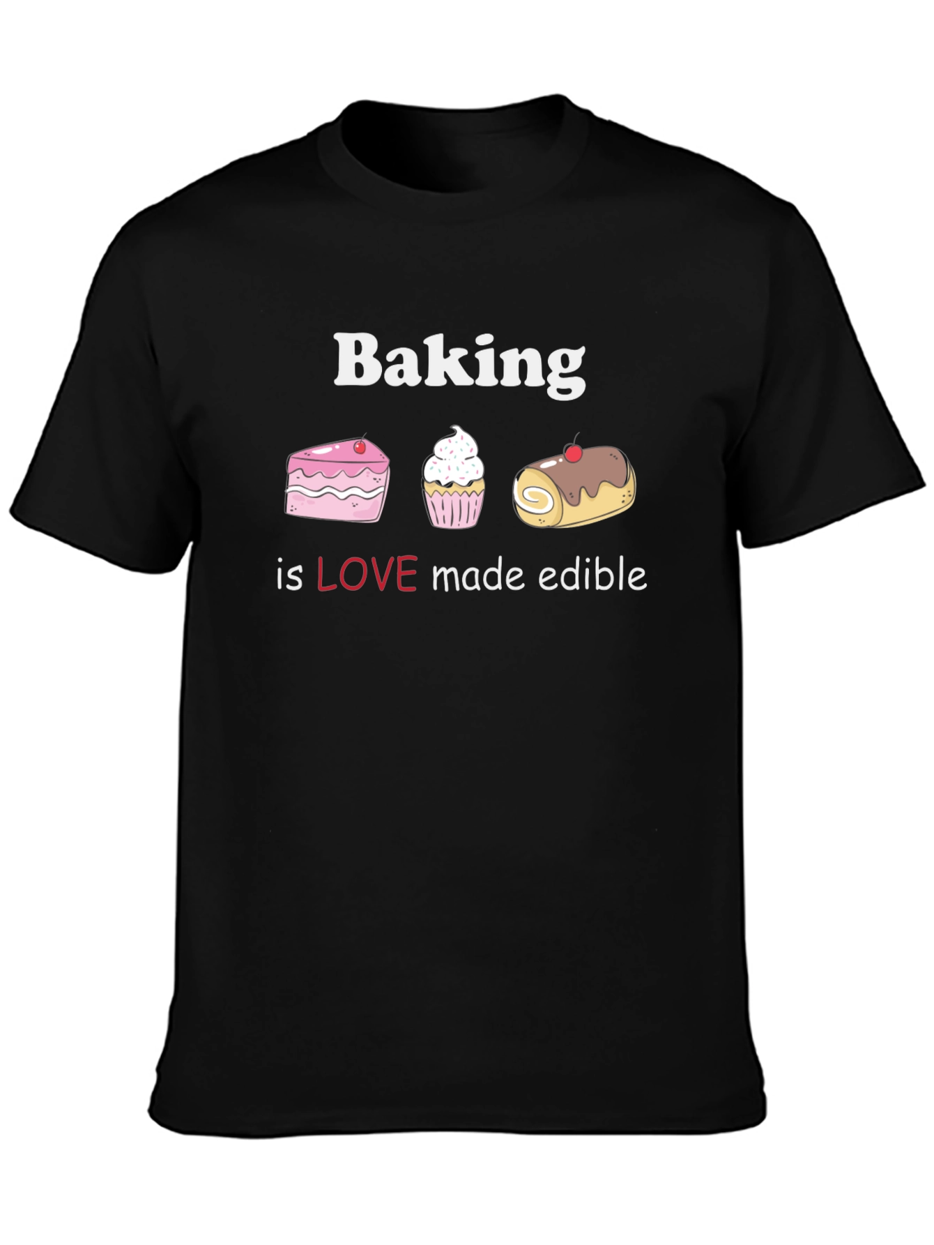 Black Baking is Love T-Shirt view 3