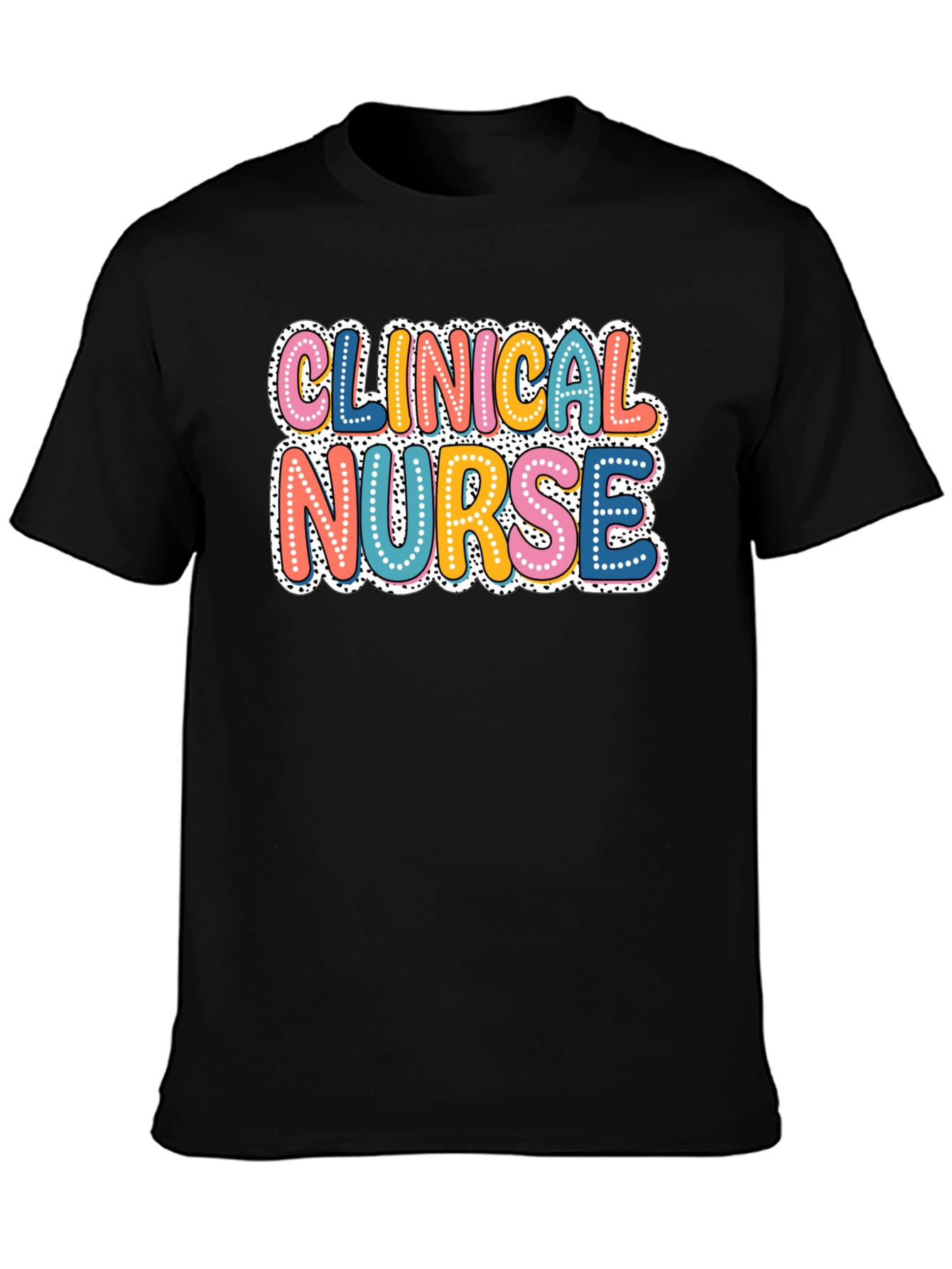 Black Clinical Nurse Graphic T-Shirt view 3