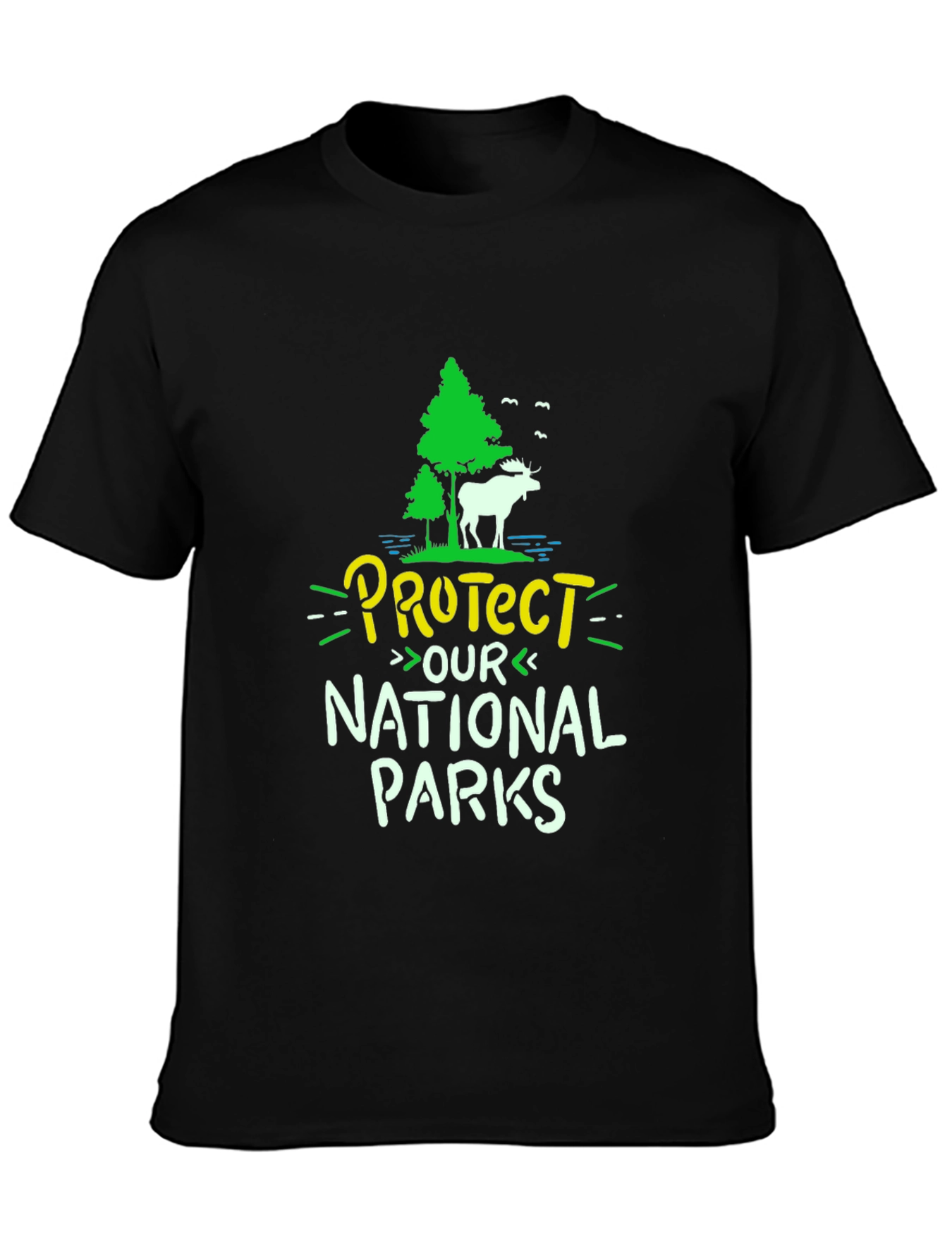 Black Protect Our National Parks Graphic Tee view 3