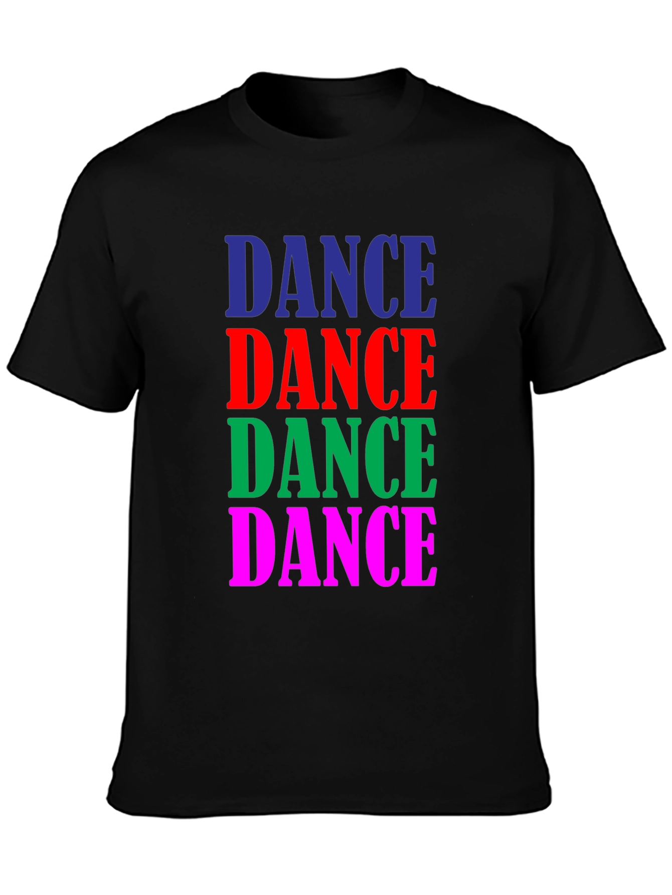 Black Dance Graphic Tee - Black Cotton Blend view 3
