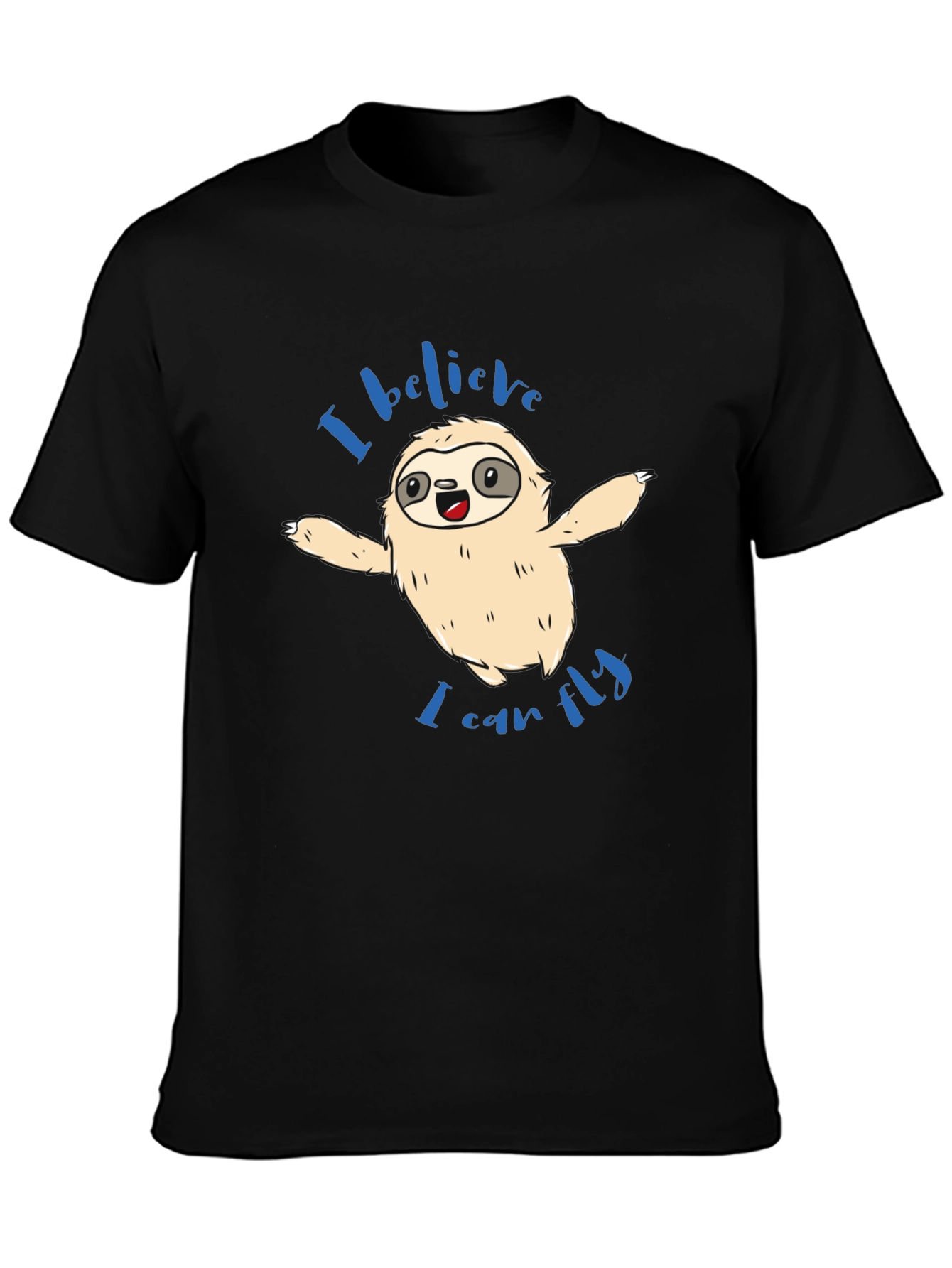 Sloth I Believe I Can Fly Graphic T-Shirt - 3