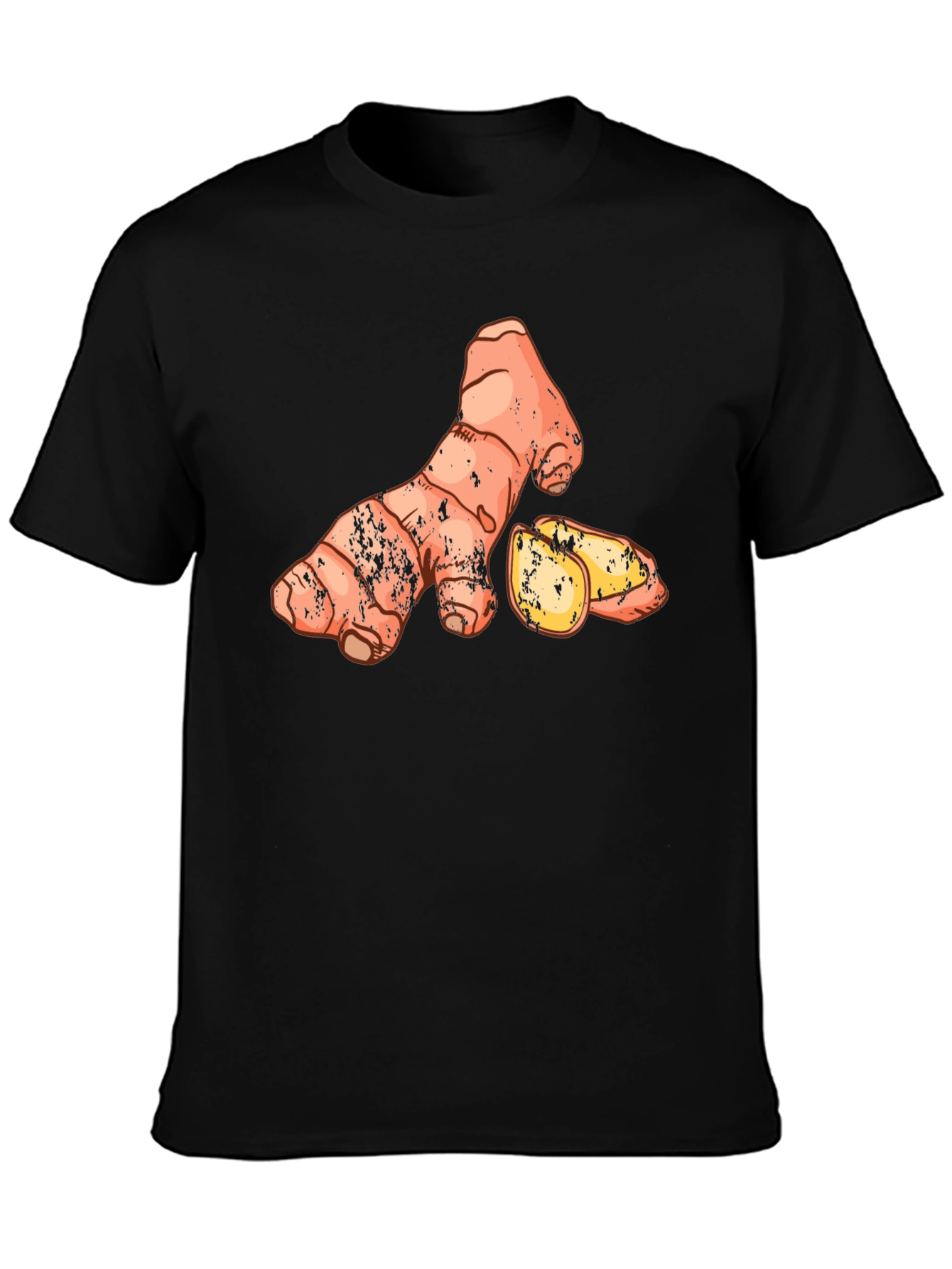 Black Ginger Graphic T-Shirt - Unisex Black Tee view 3