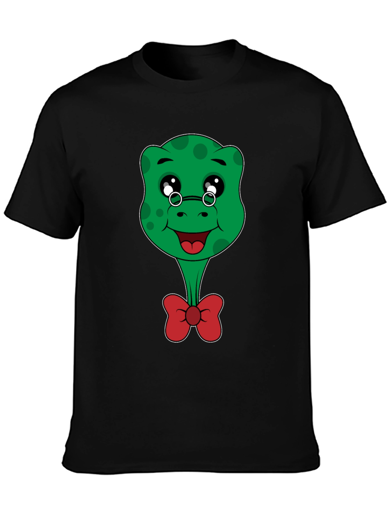 Black Cartoon Turtle T-Shirt - Cute & Playful Design view 3