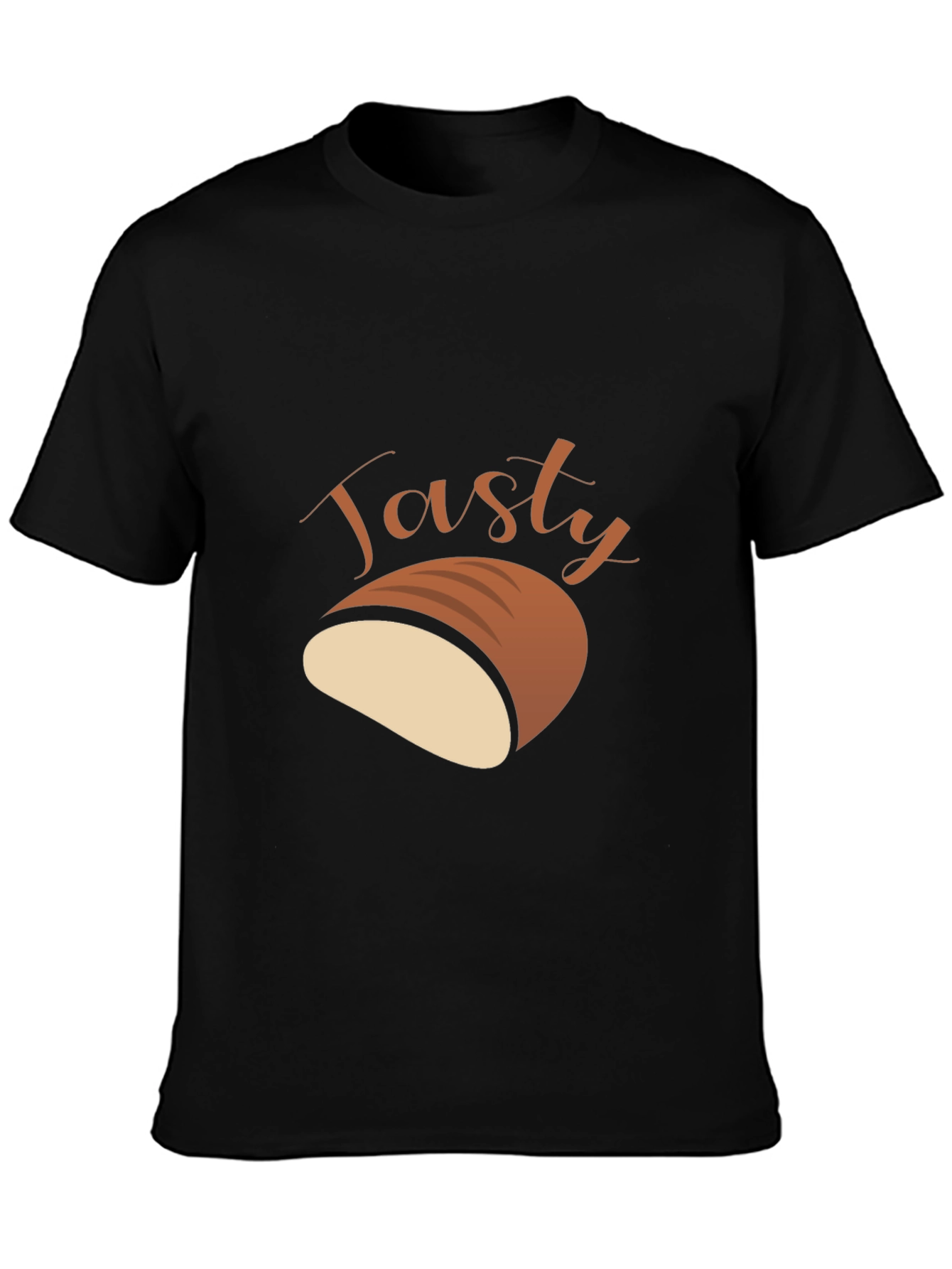 Black Tasty Bread Graphic T-Shirt - Unisex Casual Tee view 3